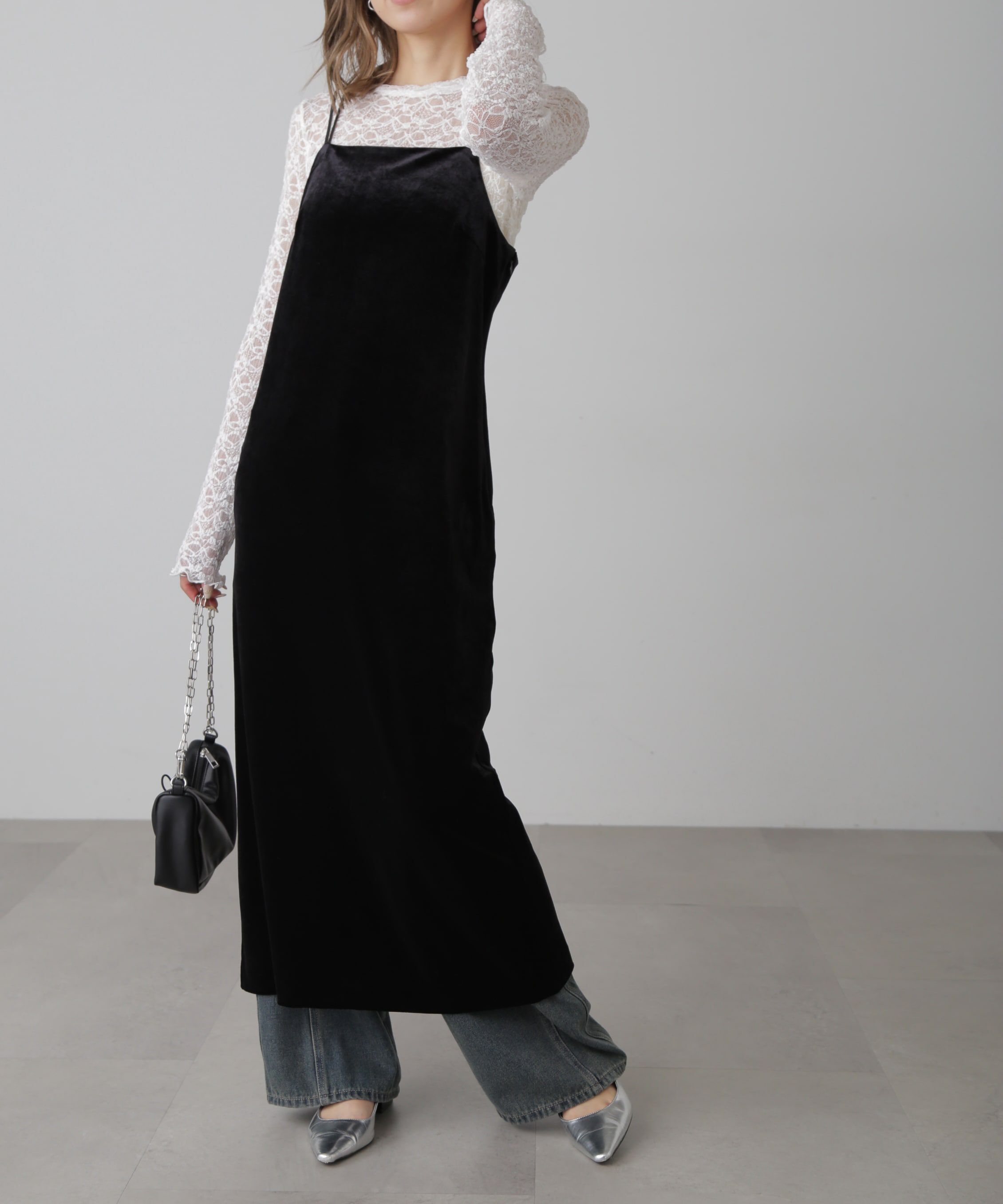  「ショート丈レーストップス」|Tシャツ・カットソー|