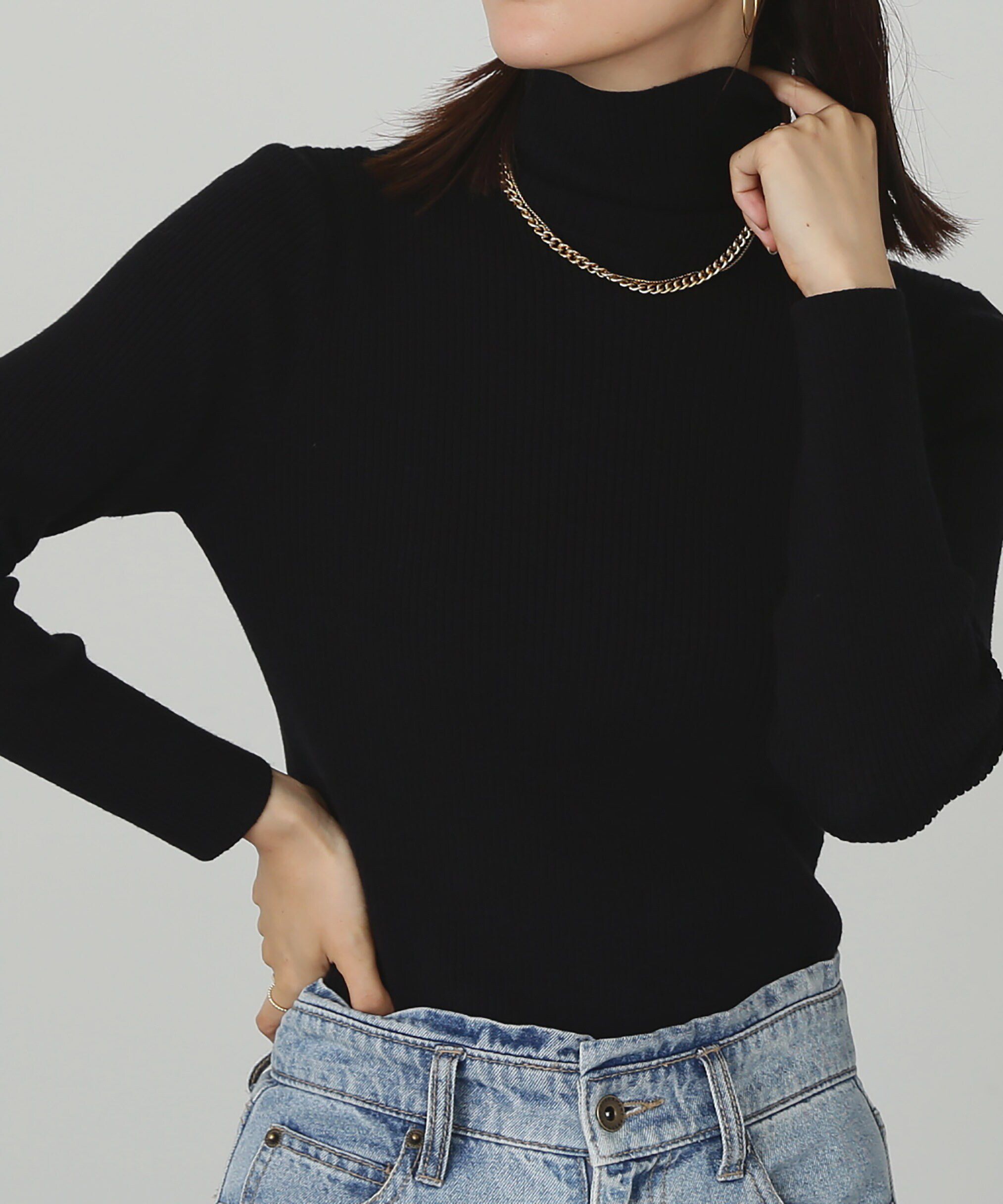  「タートルネックリブニット」|ニット・セーター|