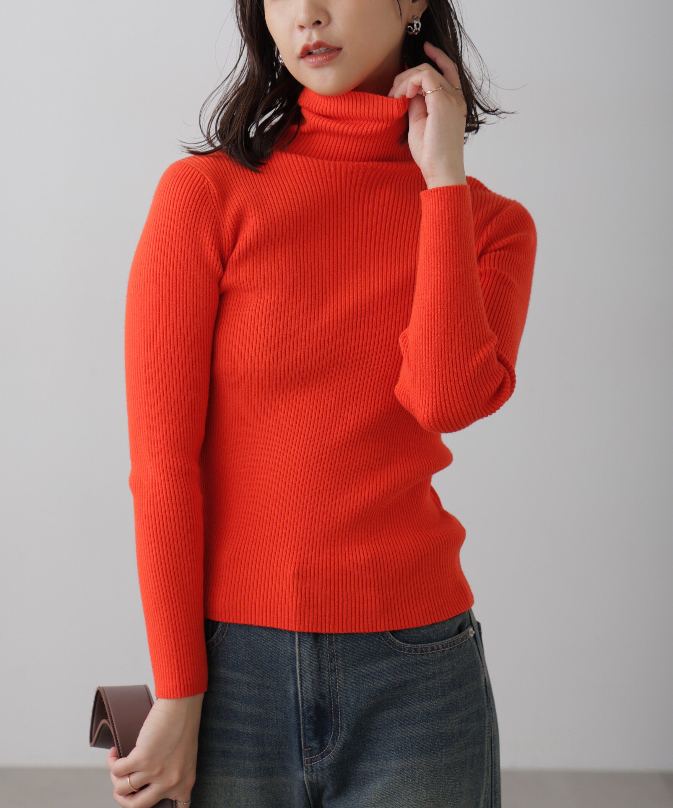  「タートルネックリブニット」|ニット・セーター|