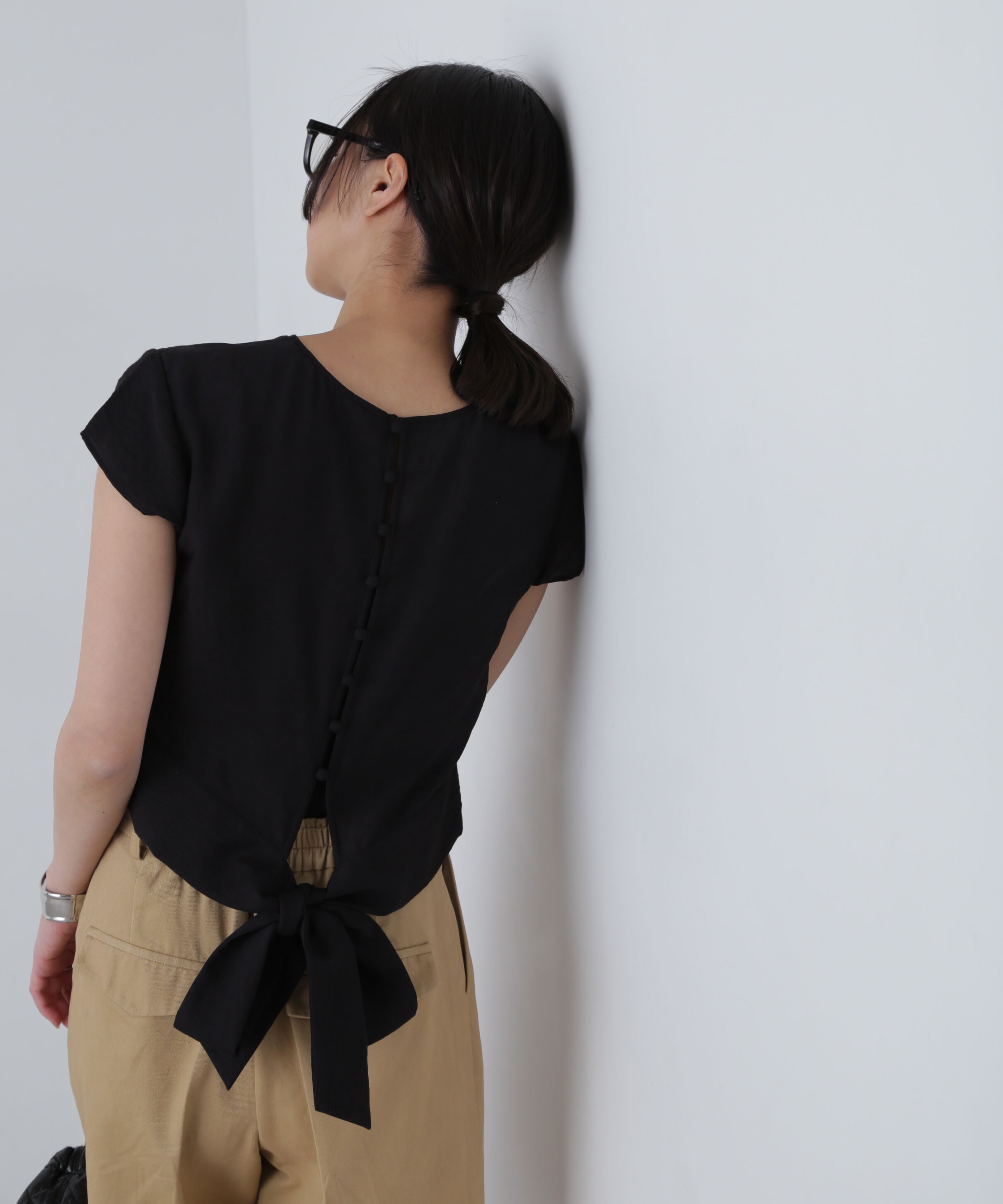  「バックリボンフレンチブラウス」|シャツ・ブラウス|