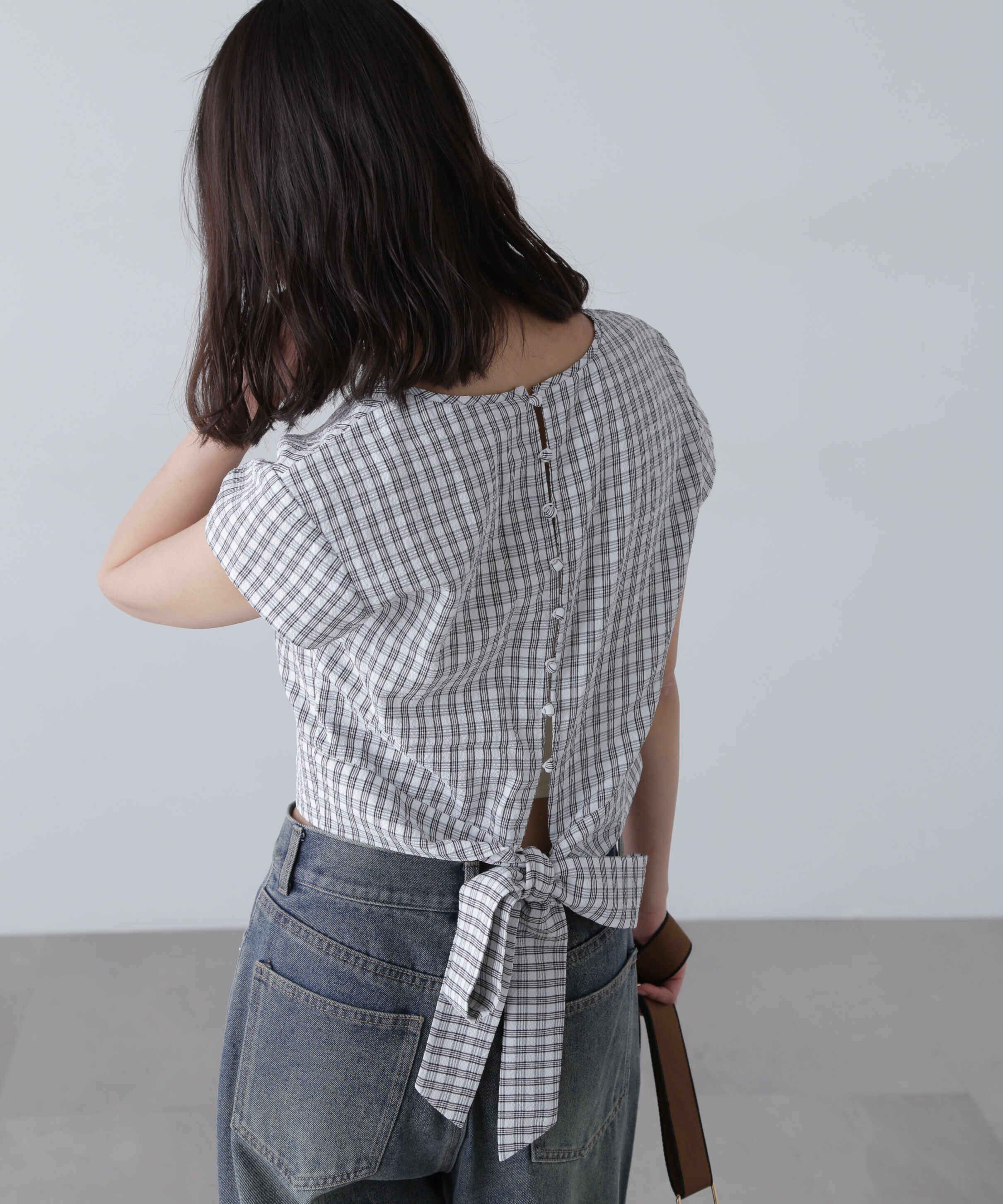  「バックリボンフレンチブラウス」|シャツ・ブラウス|