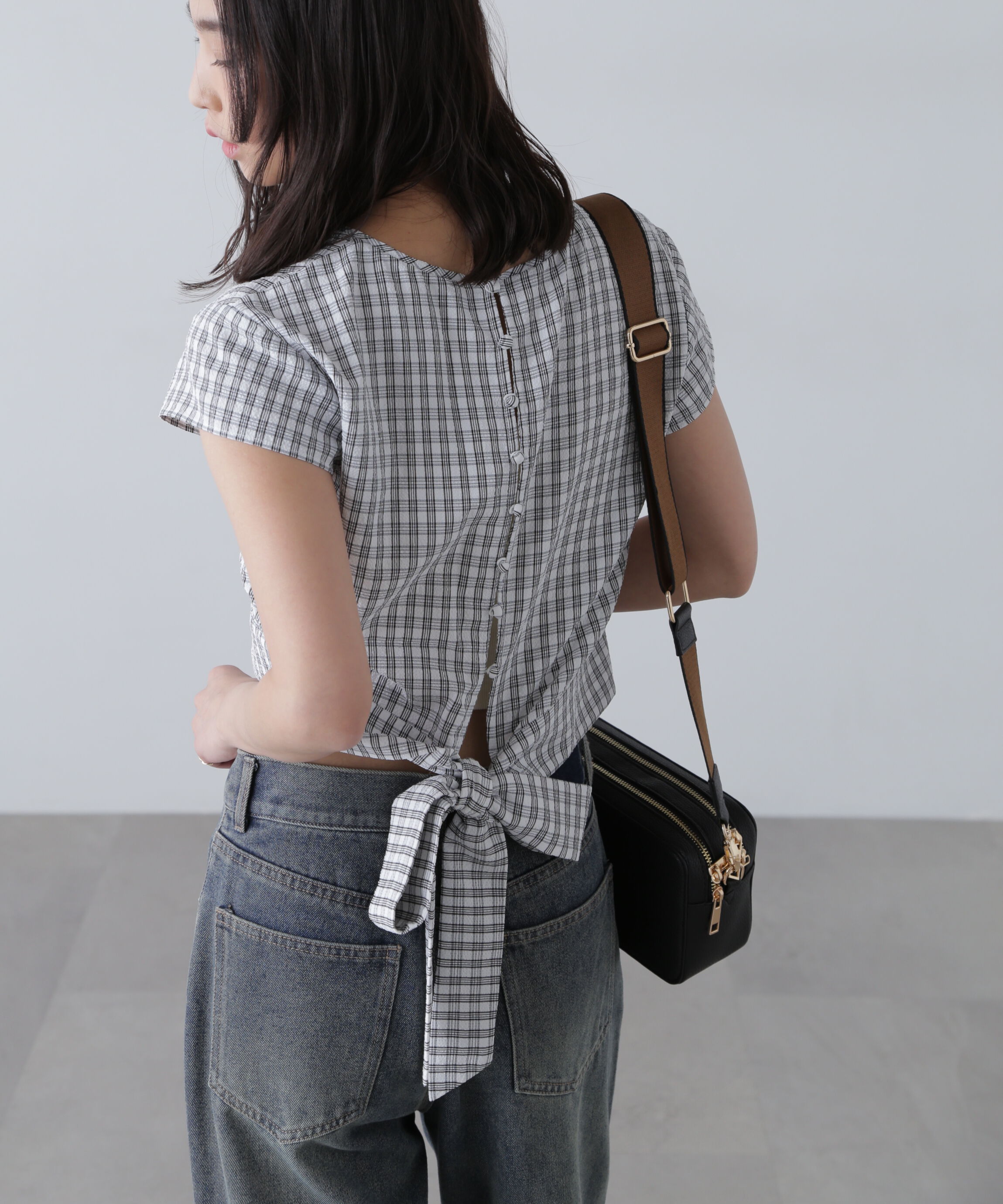  「バックリボンフレンチブラウス」|シャツ・ブラウス|