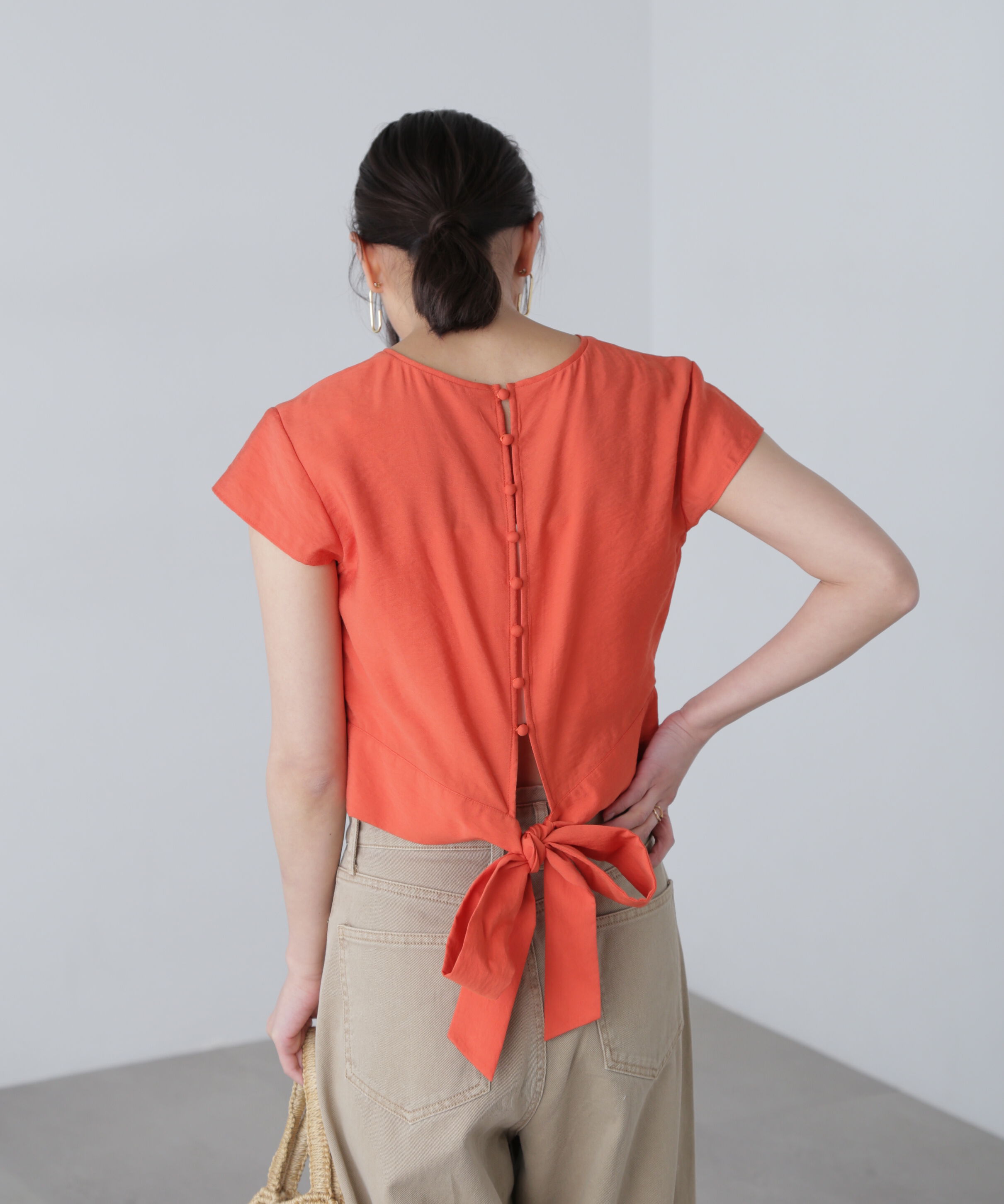  「バックリボンフレンチブラウス」|シャツ・ブラウス|