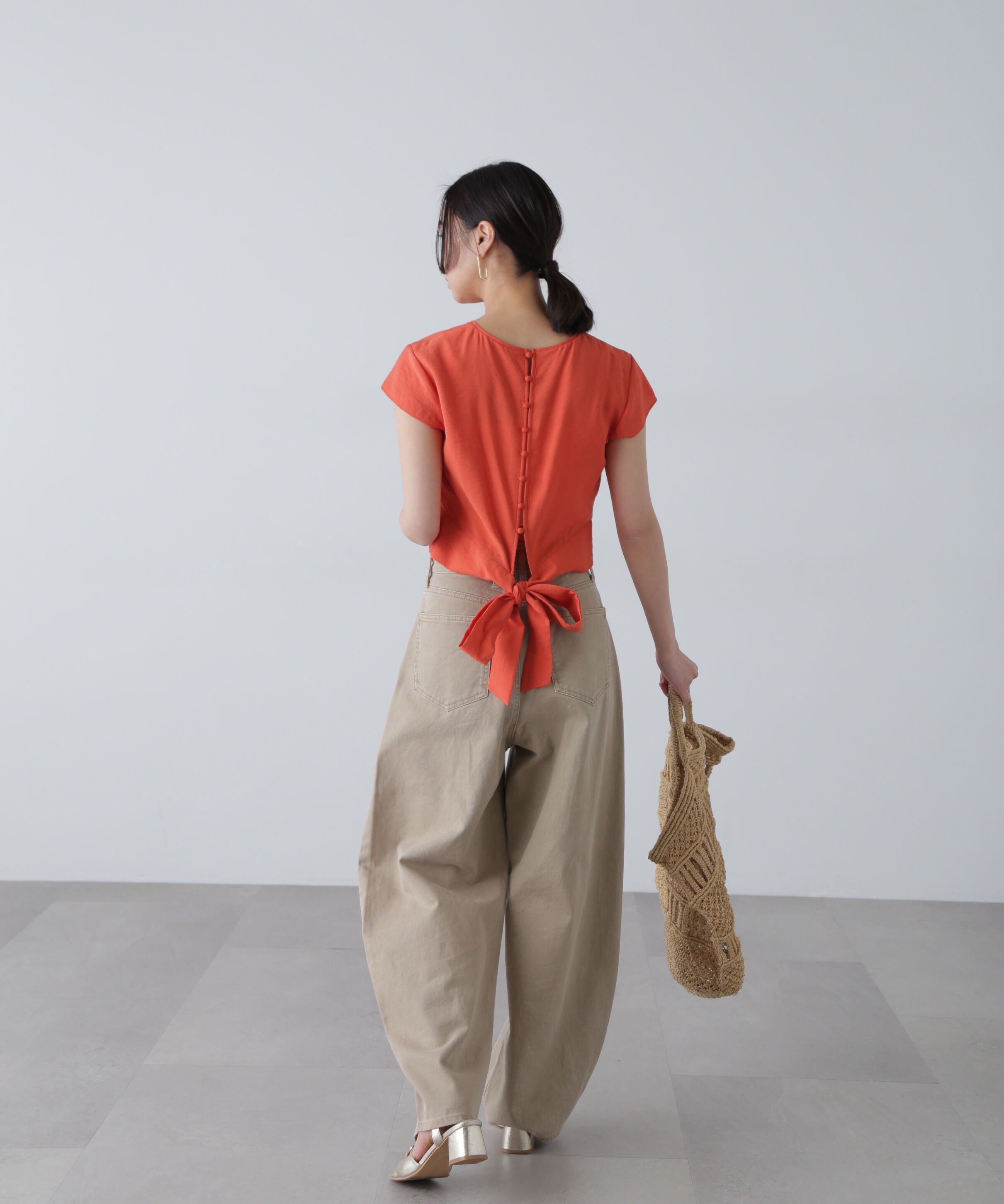  「バックリボンフレンチブラウス」|シャツ・ブラウス|