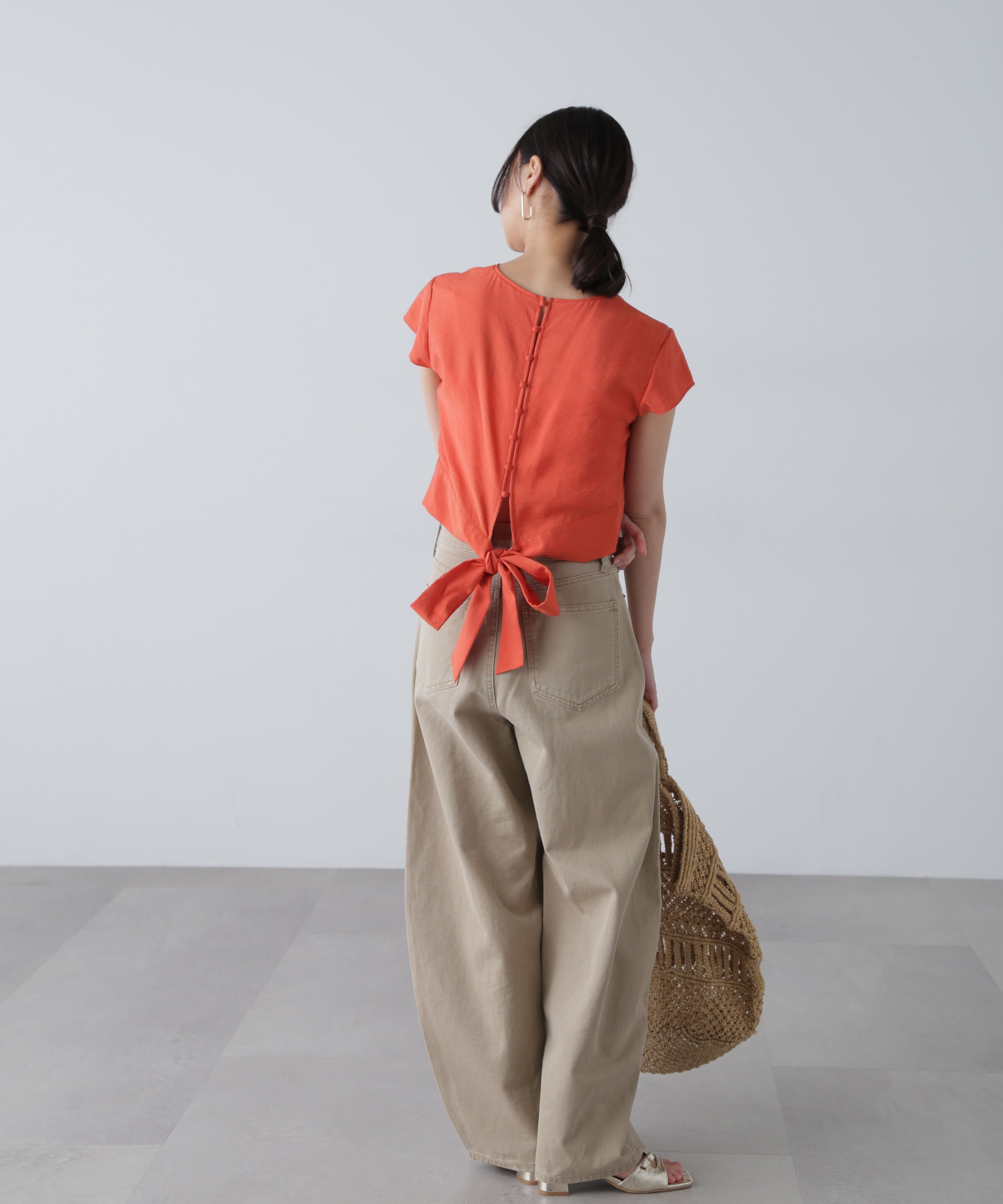  「バックリボンフレンチブラウス」|シャツ・ブラウス|