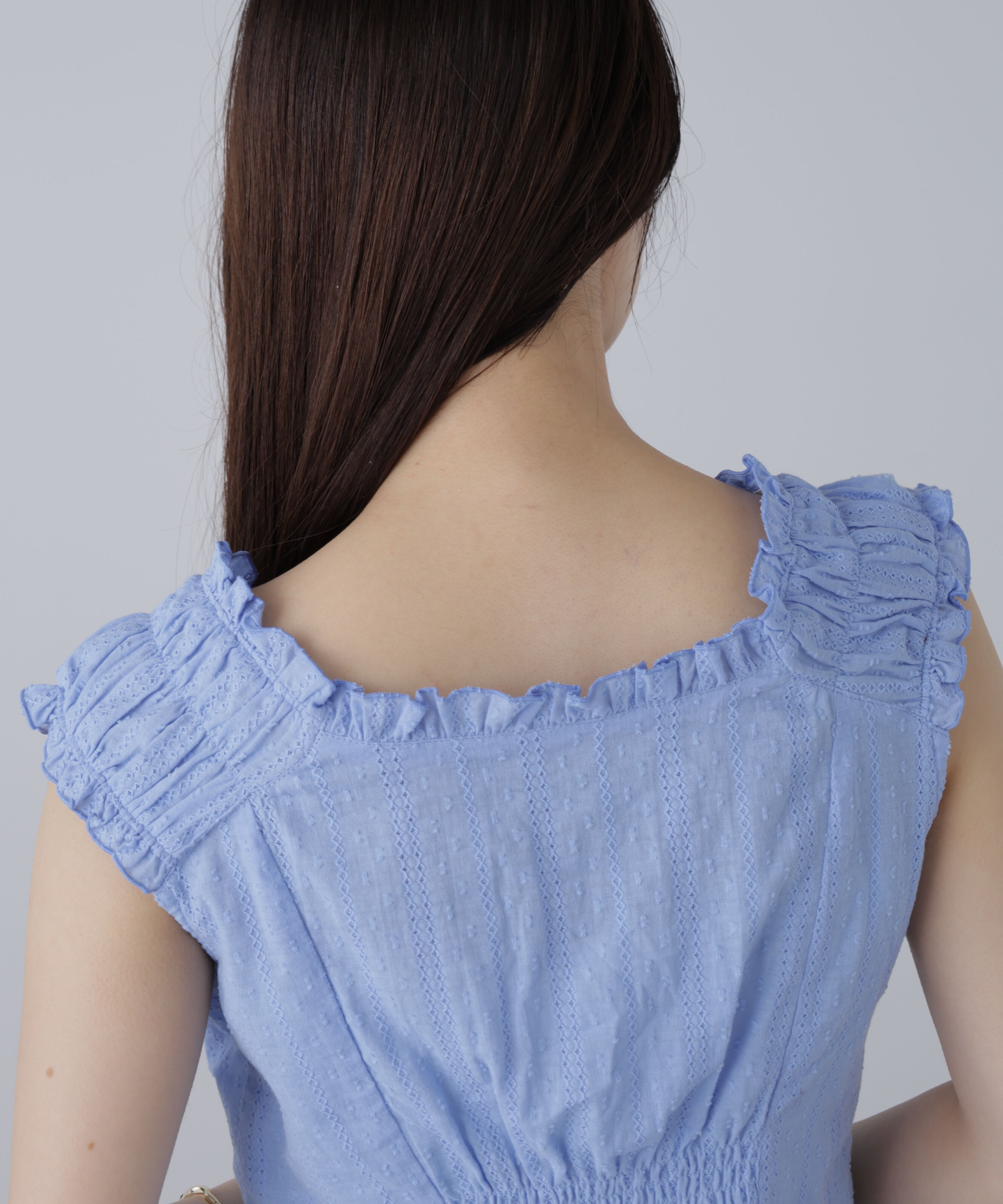  「ドロストリボンフレンチブラウス」|シャツ・ブラウス|