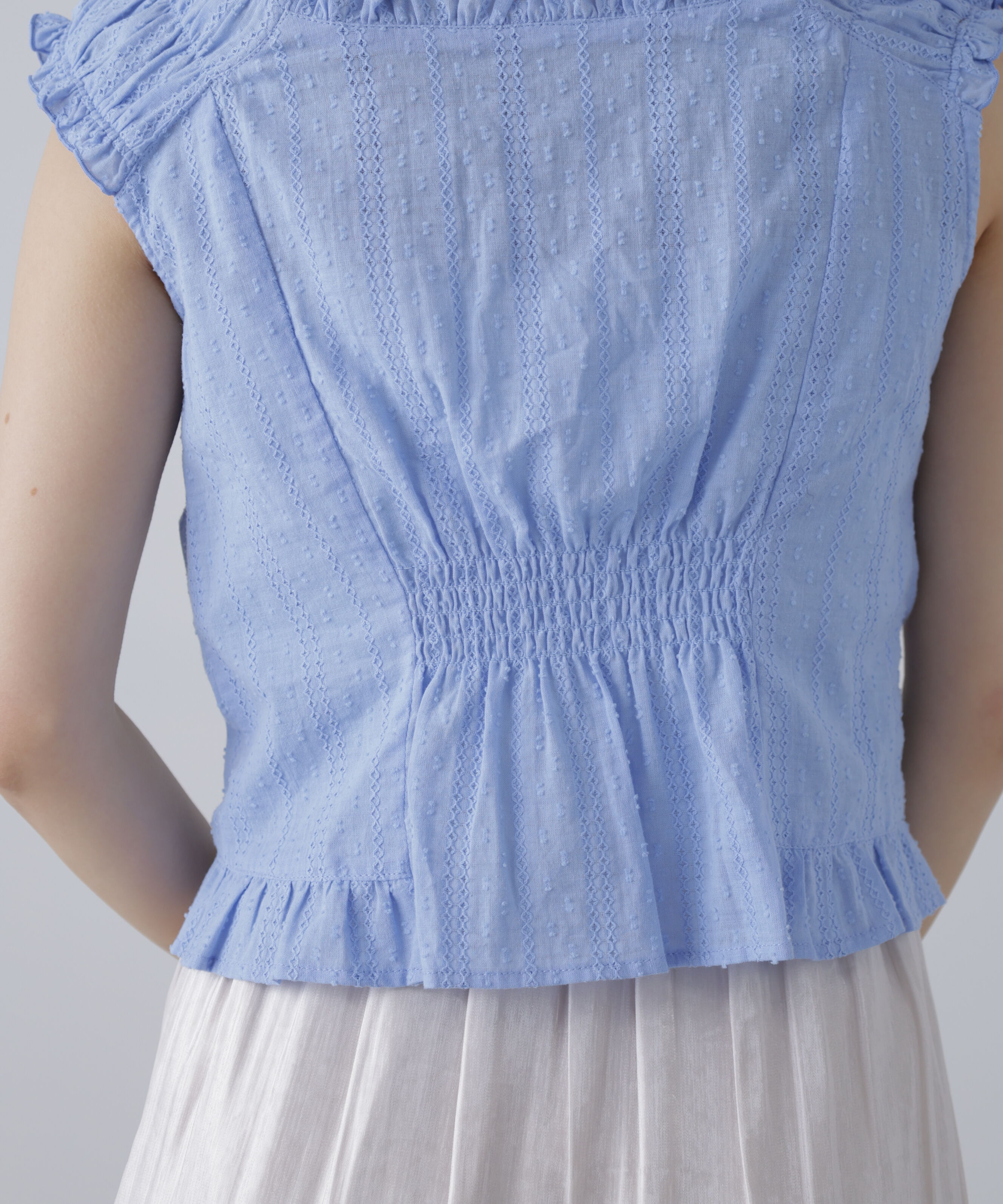  「ドロストリボンフレンチブラウス」|シャツ・ブラウス|