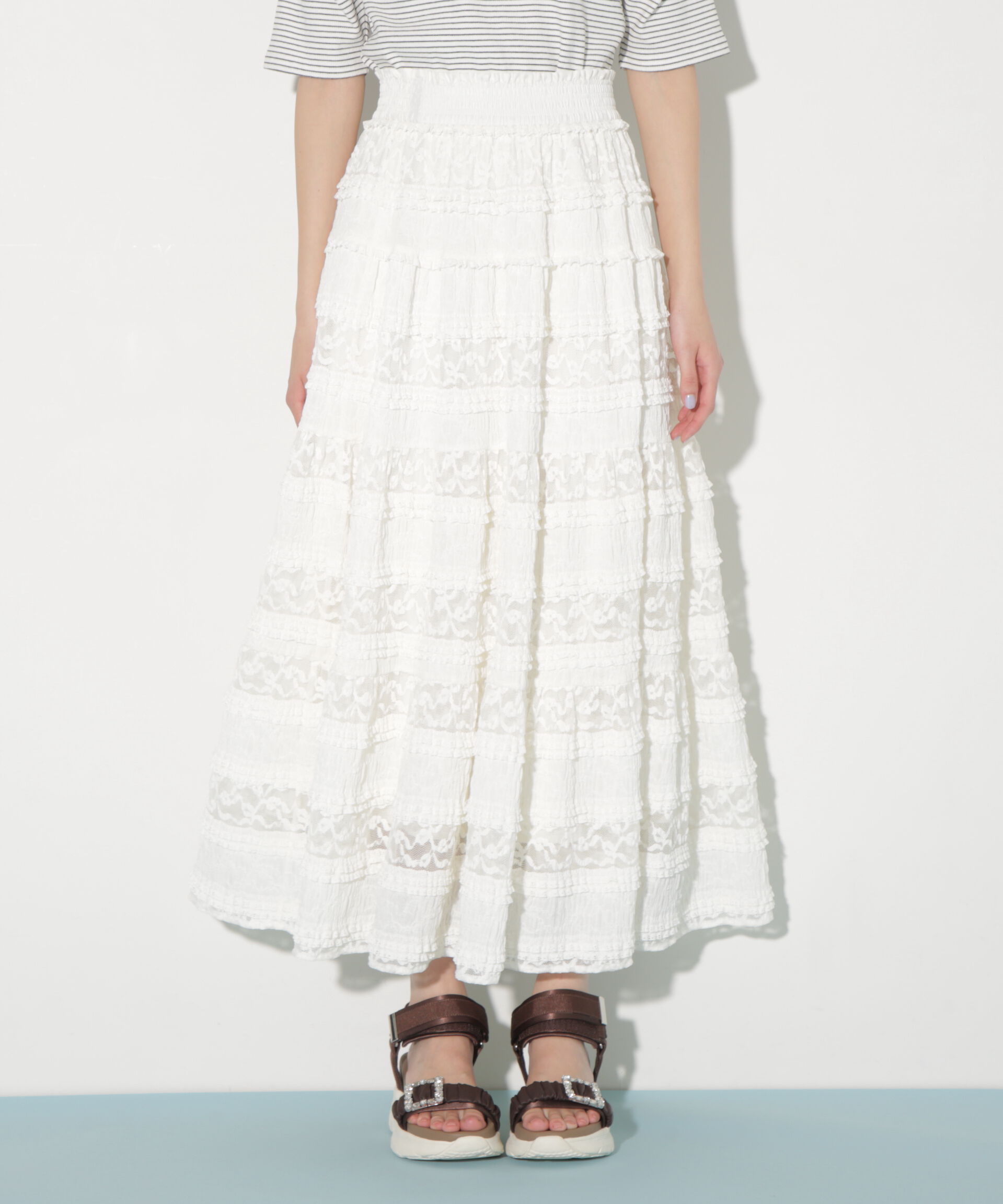  「ティアードレーススカート」|スカート|