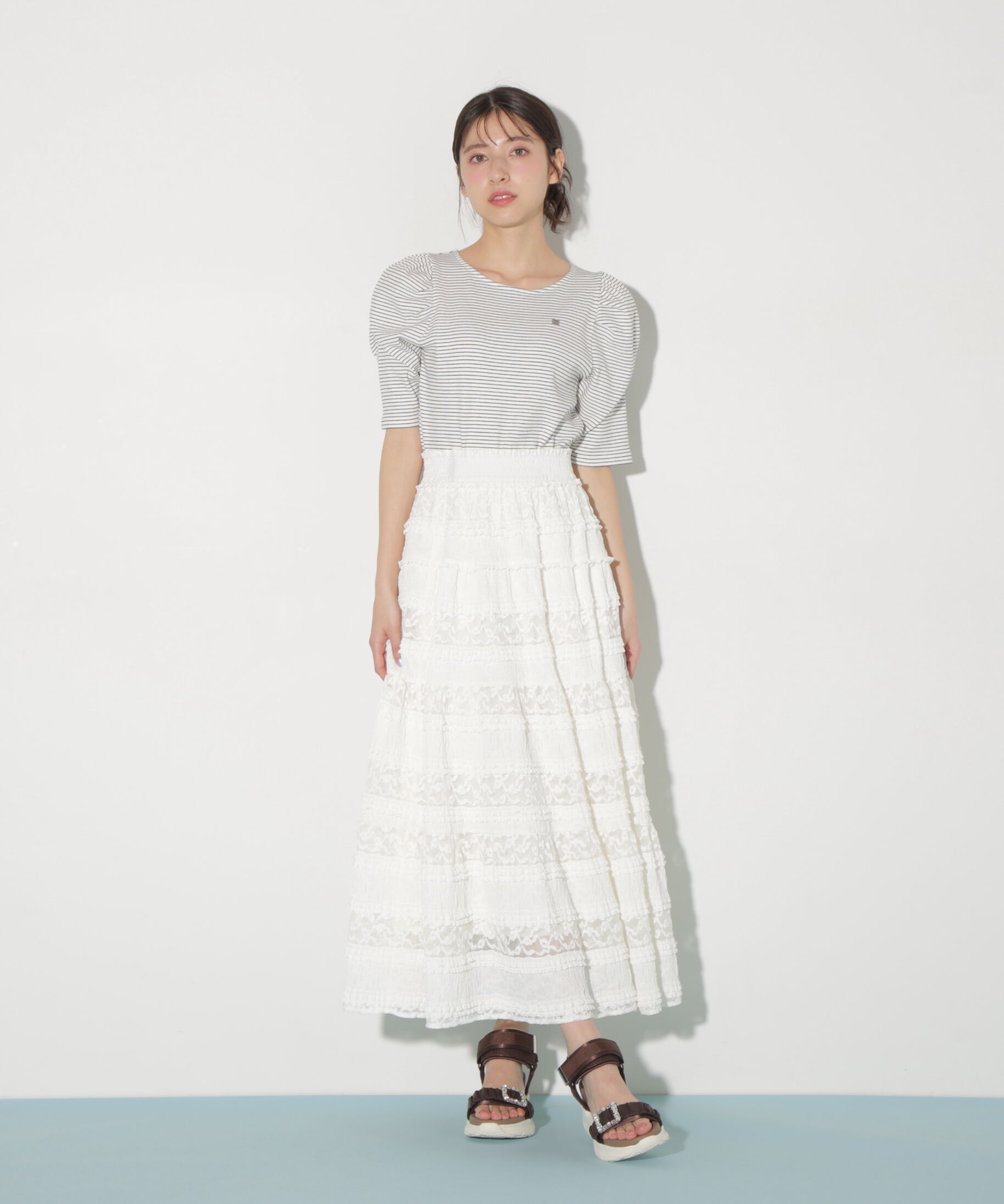  「ティアードレーススカート」|スカート|