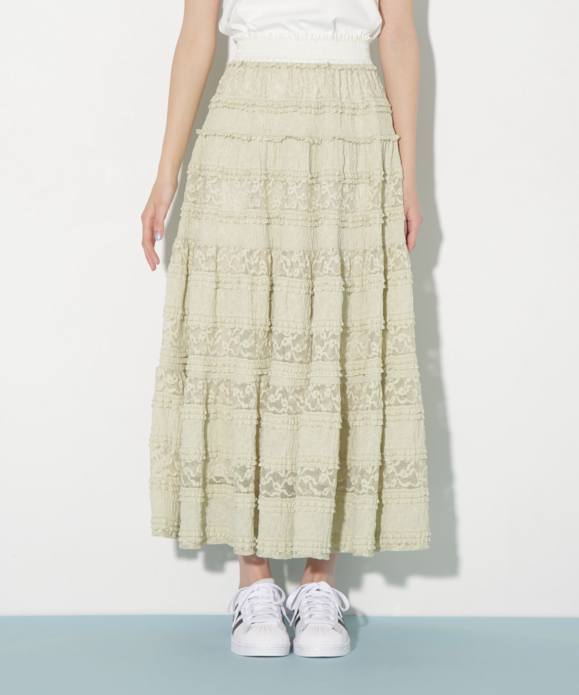  「ティアードレーススカート」|スカート|