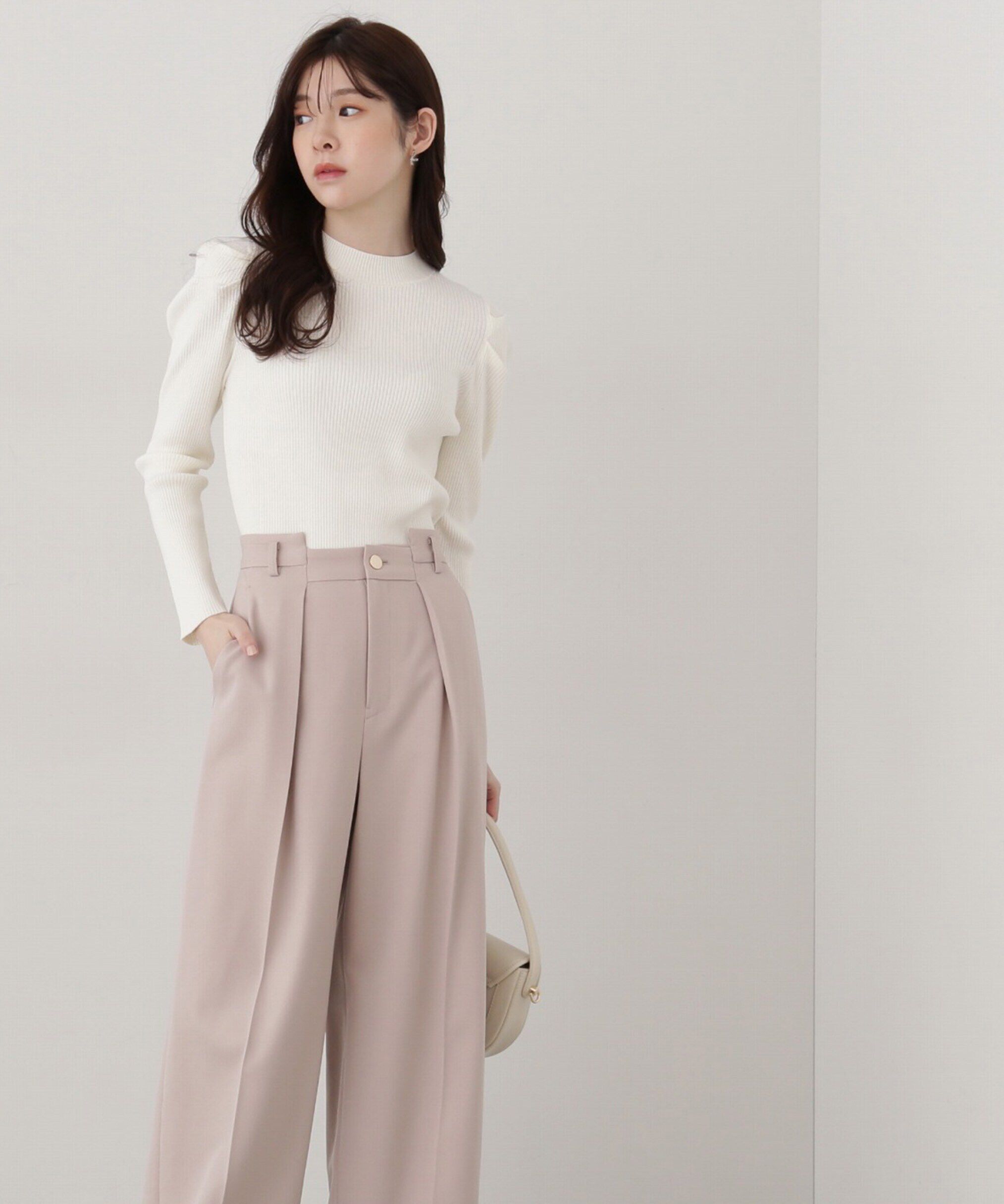 PROPORTION BODY DRESSING「パワーショルダーニット」|ニット・セーター|