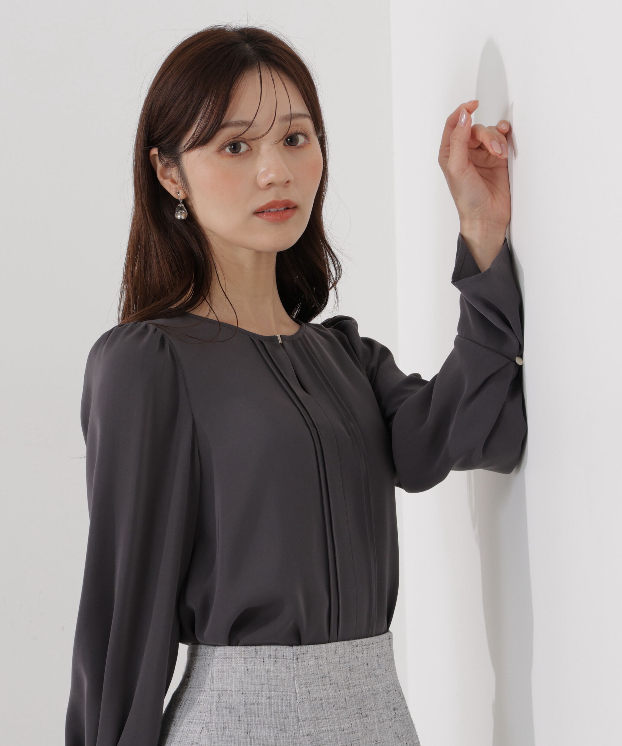 PROPORTION BODY DRESSING「＜ウォッシャブル＞ピンタックブラウス」|シャツ・ブラウス|