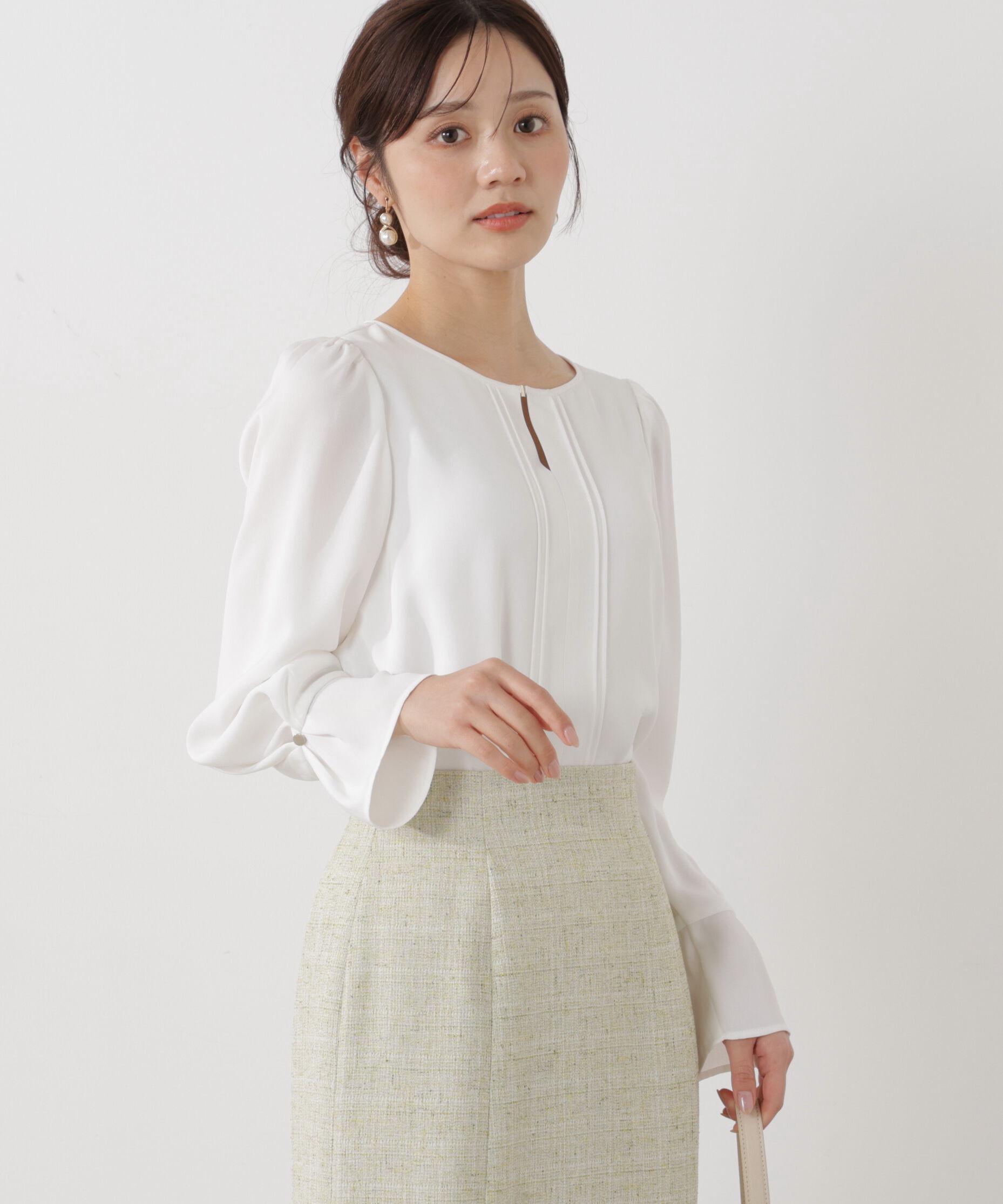 PROPORTION BODY DRESSING「＜ウォッシャブル＞ピンタックブラウス」|シャツ・ブラウス|