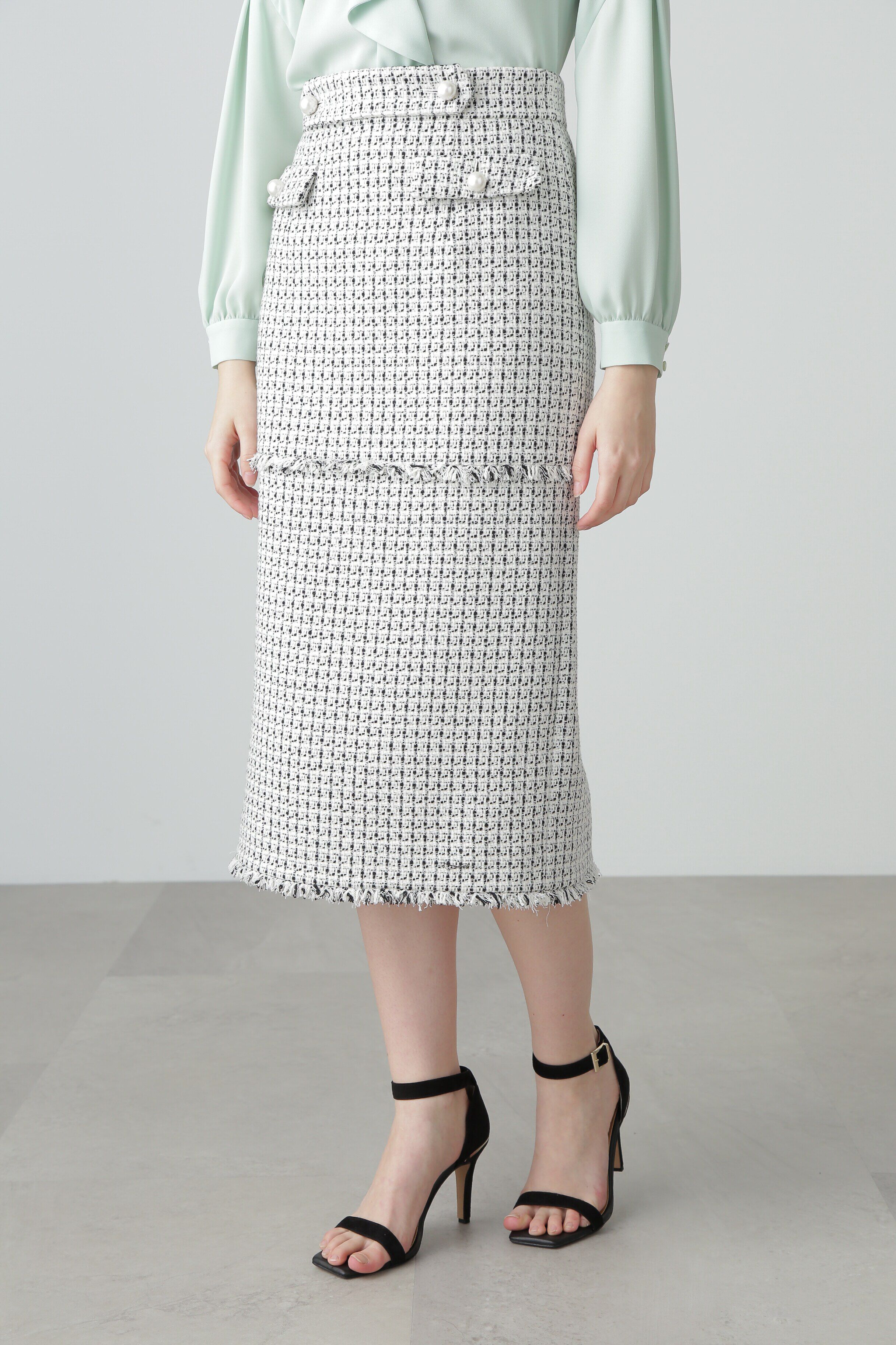  「◆ツイードセットアップスカート」|スカート|モノトーン1