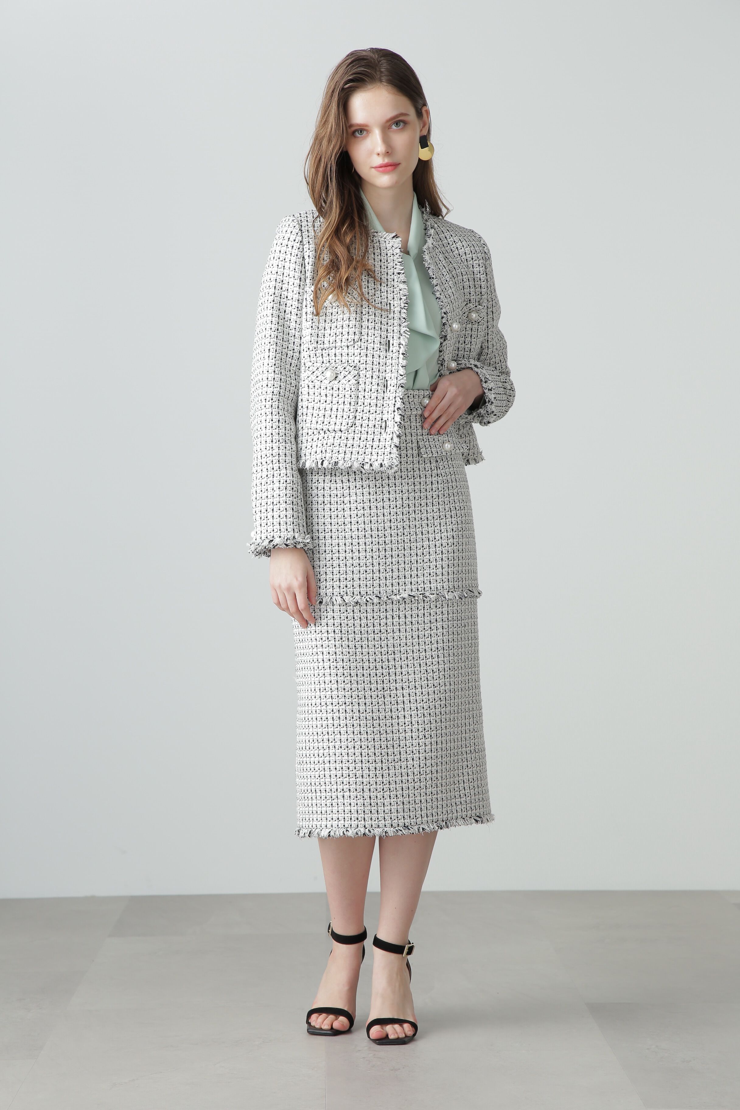  「◆ツイードセットアップスカート」|スカート|