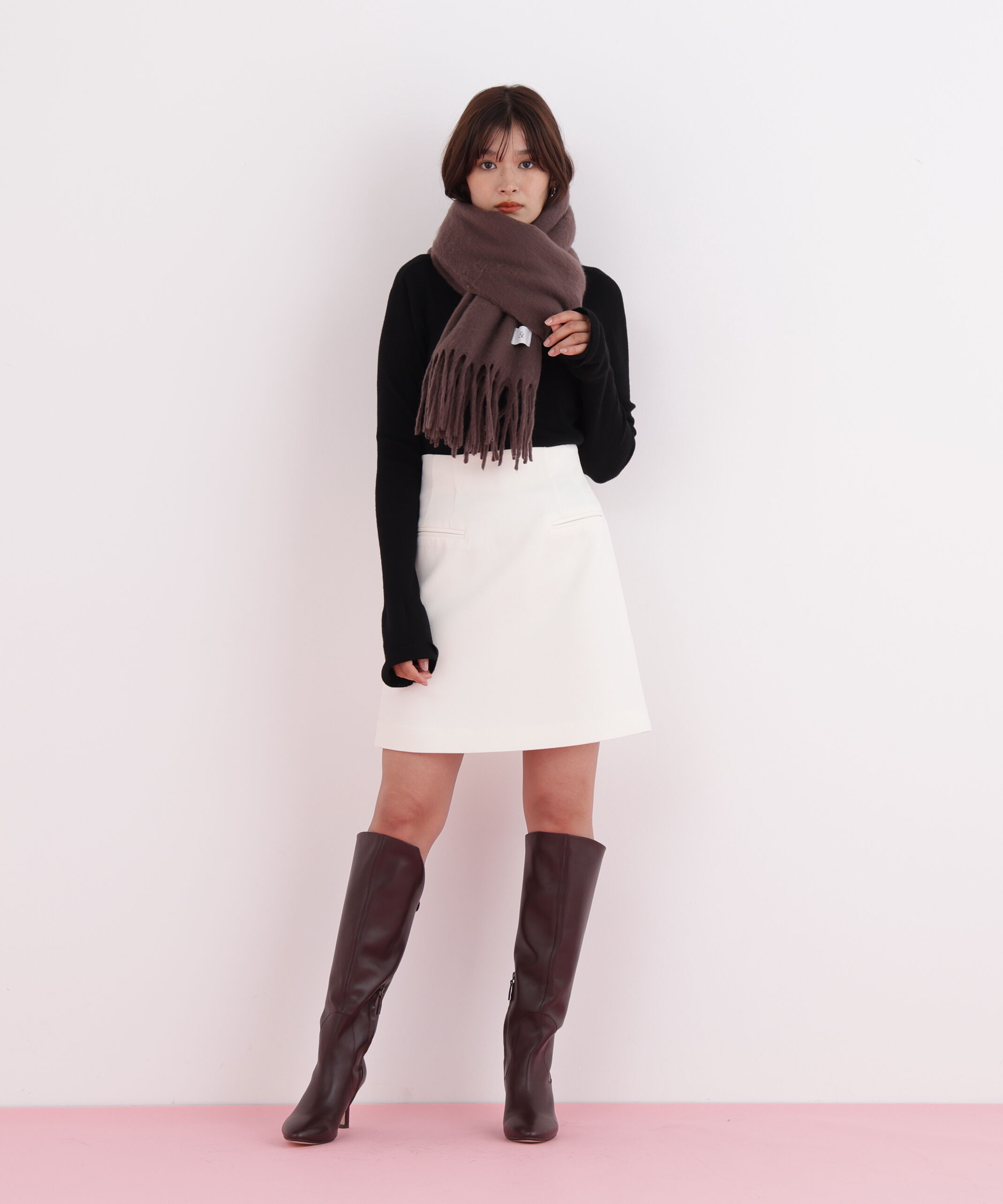  「［WEB限定］ソフトタッチブークレーマフラー」|バンダナ・スカーフ|