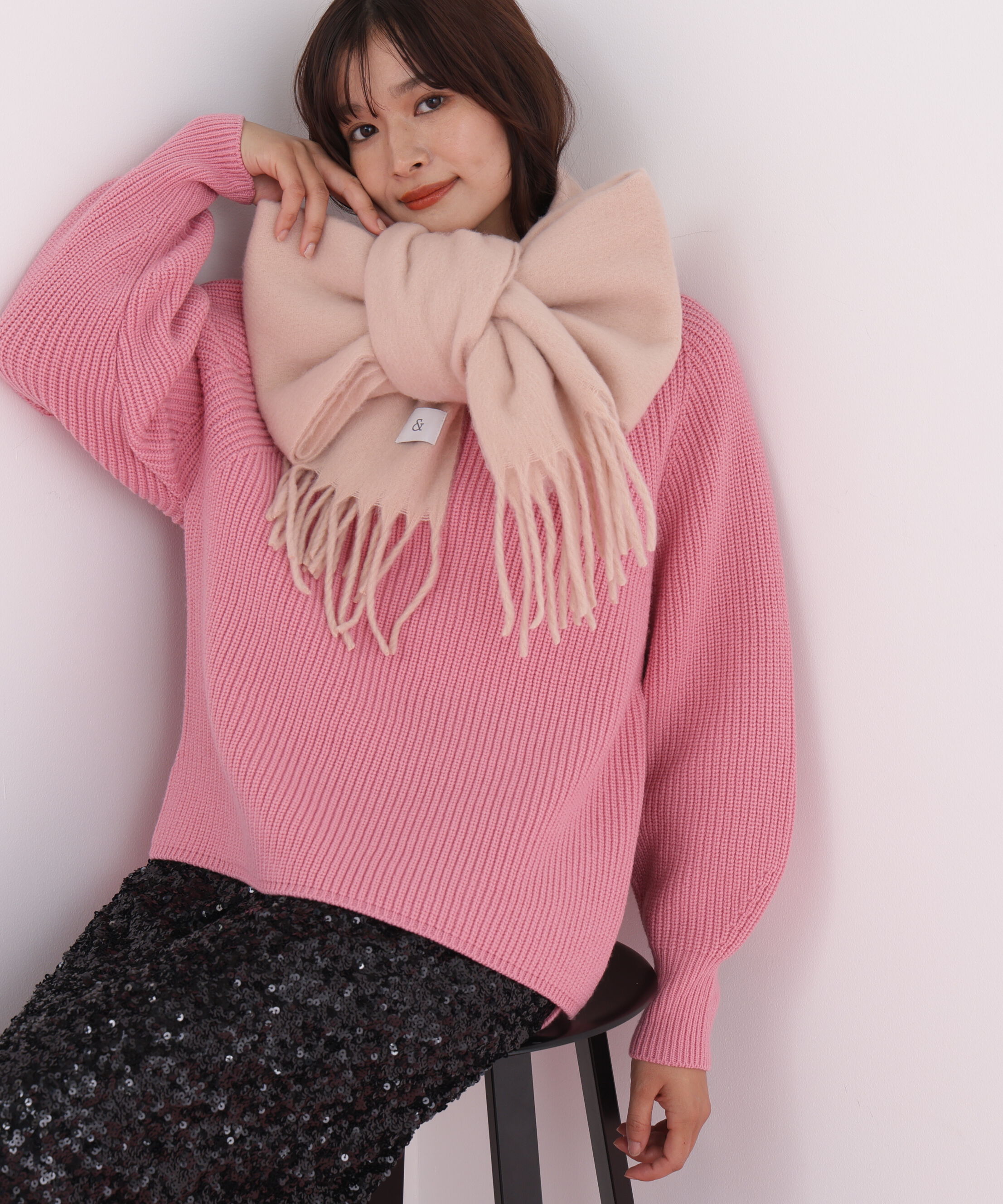  「［WEB限定］ソフトタッチブークレーマフラー」|バンダナ・スカーフ|