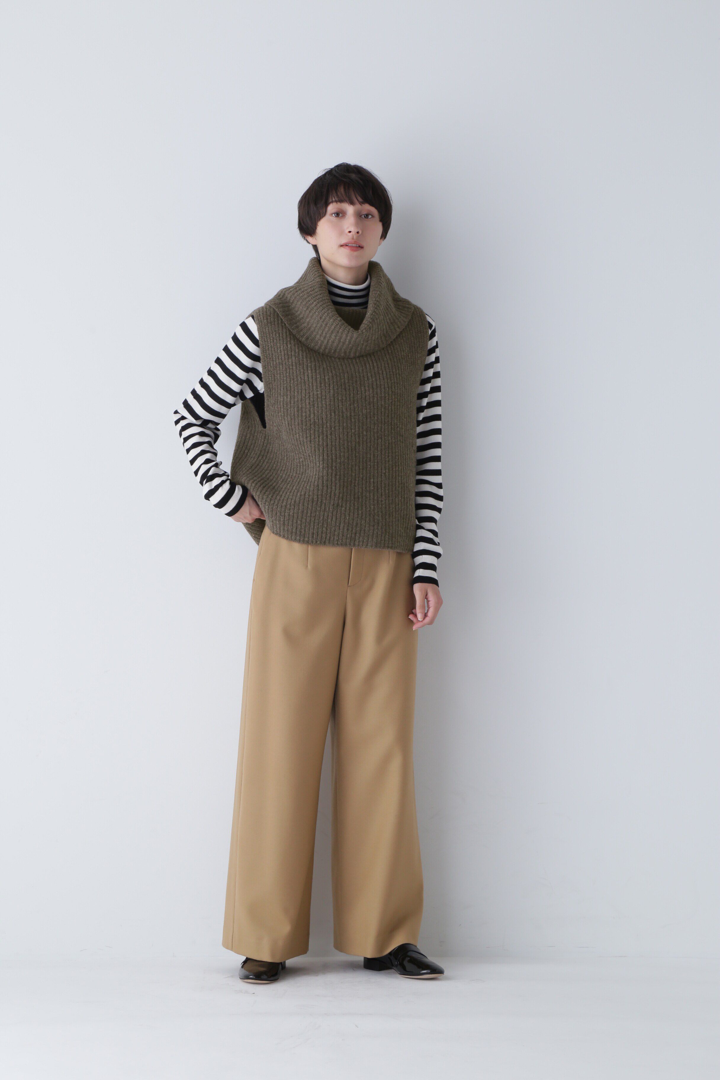  「◆ホールガーメント片畦ニットベスト」|ニット・セーター|