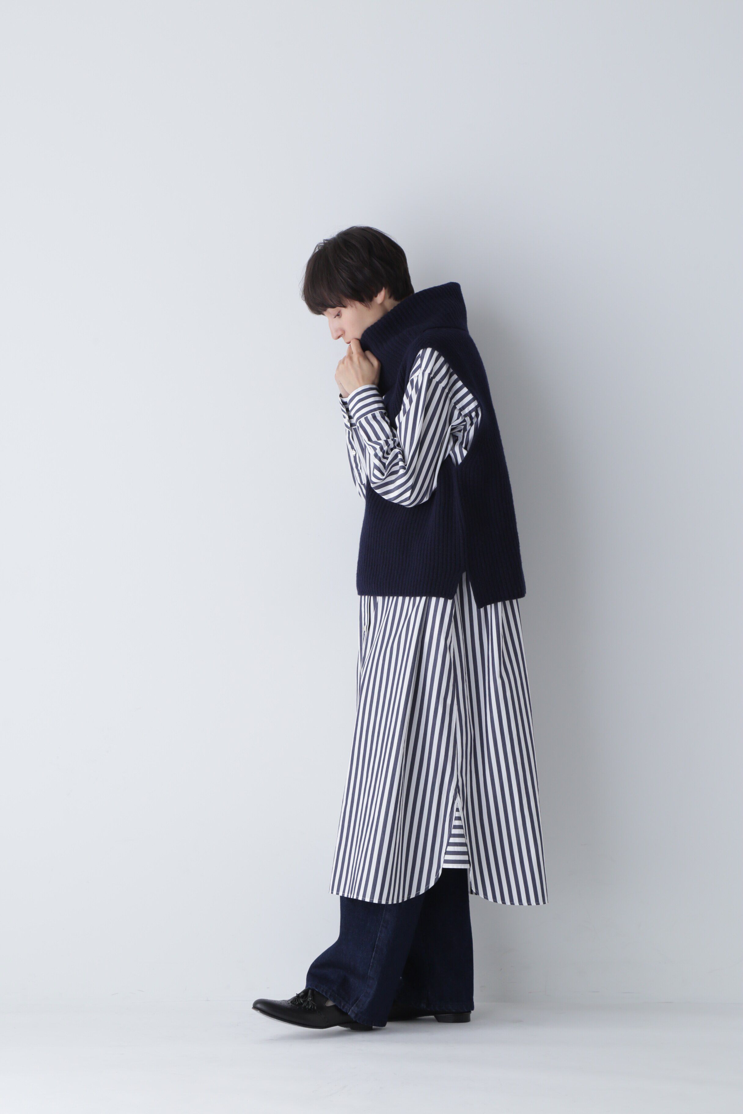  「◆ホールガーメント片畦ニットベスト」|ニット・セーター|