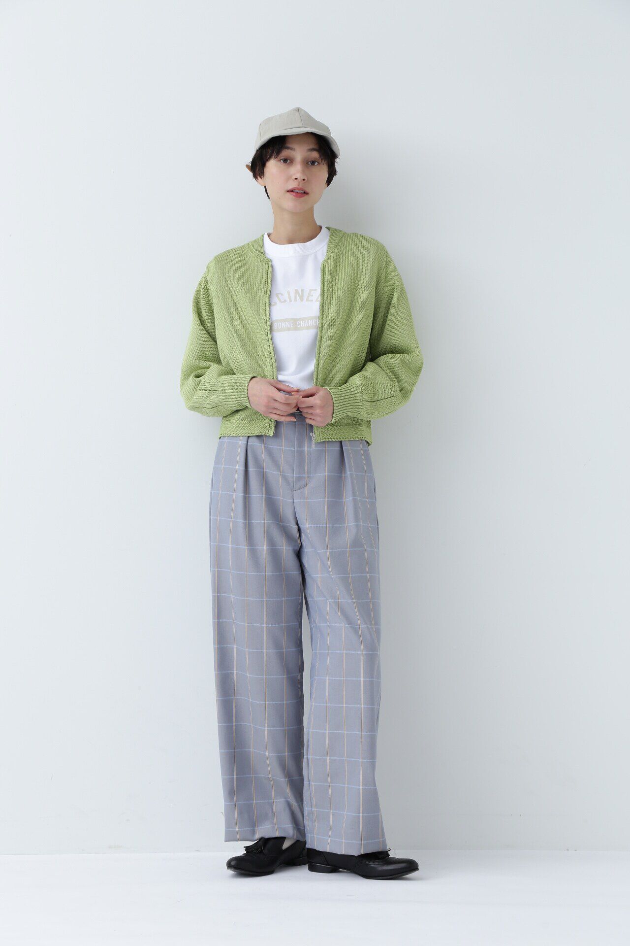  「◆ギマコットンジップアップカーディガン」|ニット・セーター|