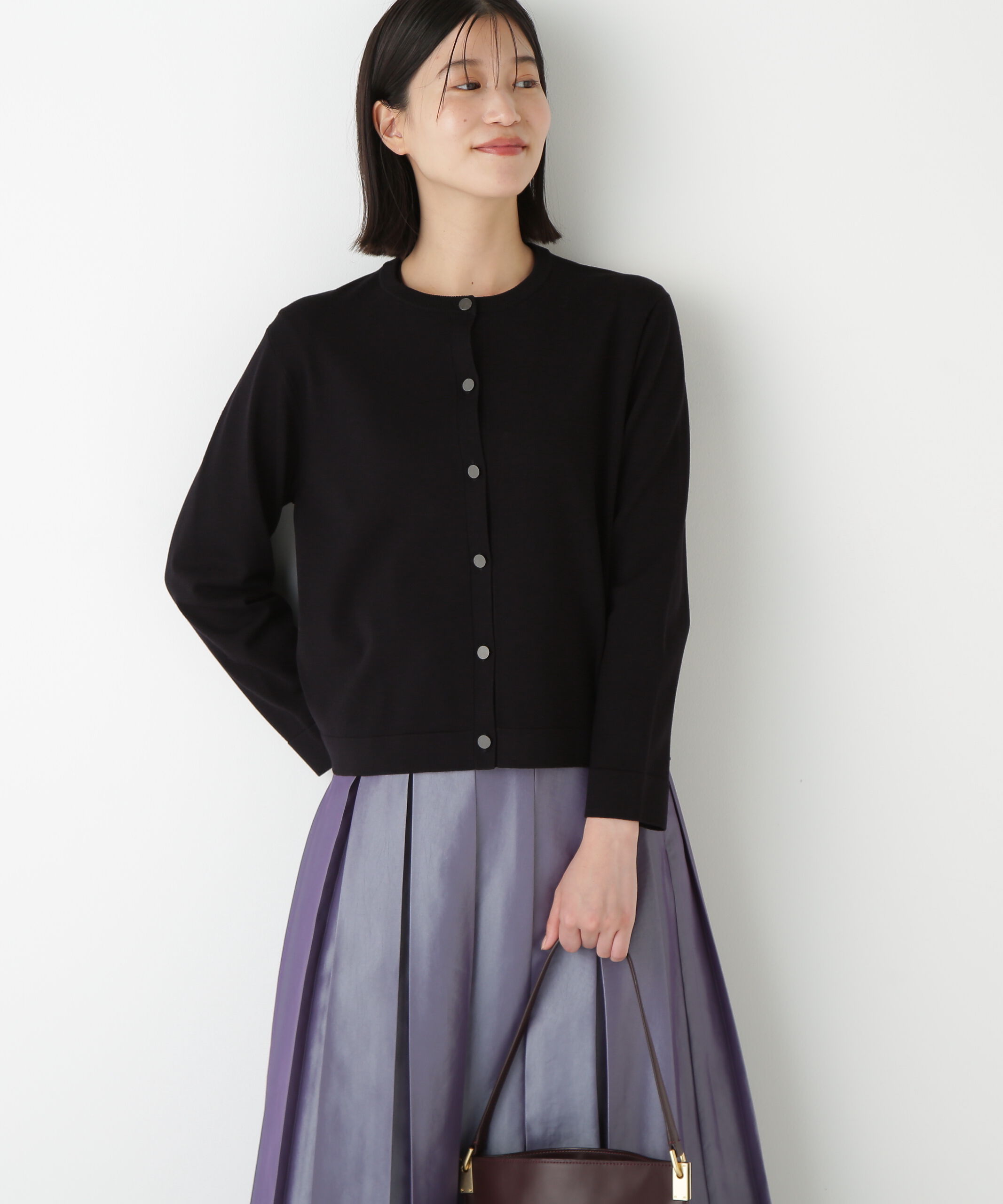  「◆レーヨン混ハイゲージクルーネックカーディガン」|ニット・セーター|