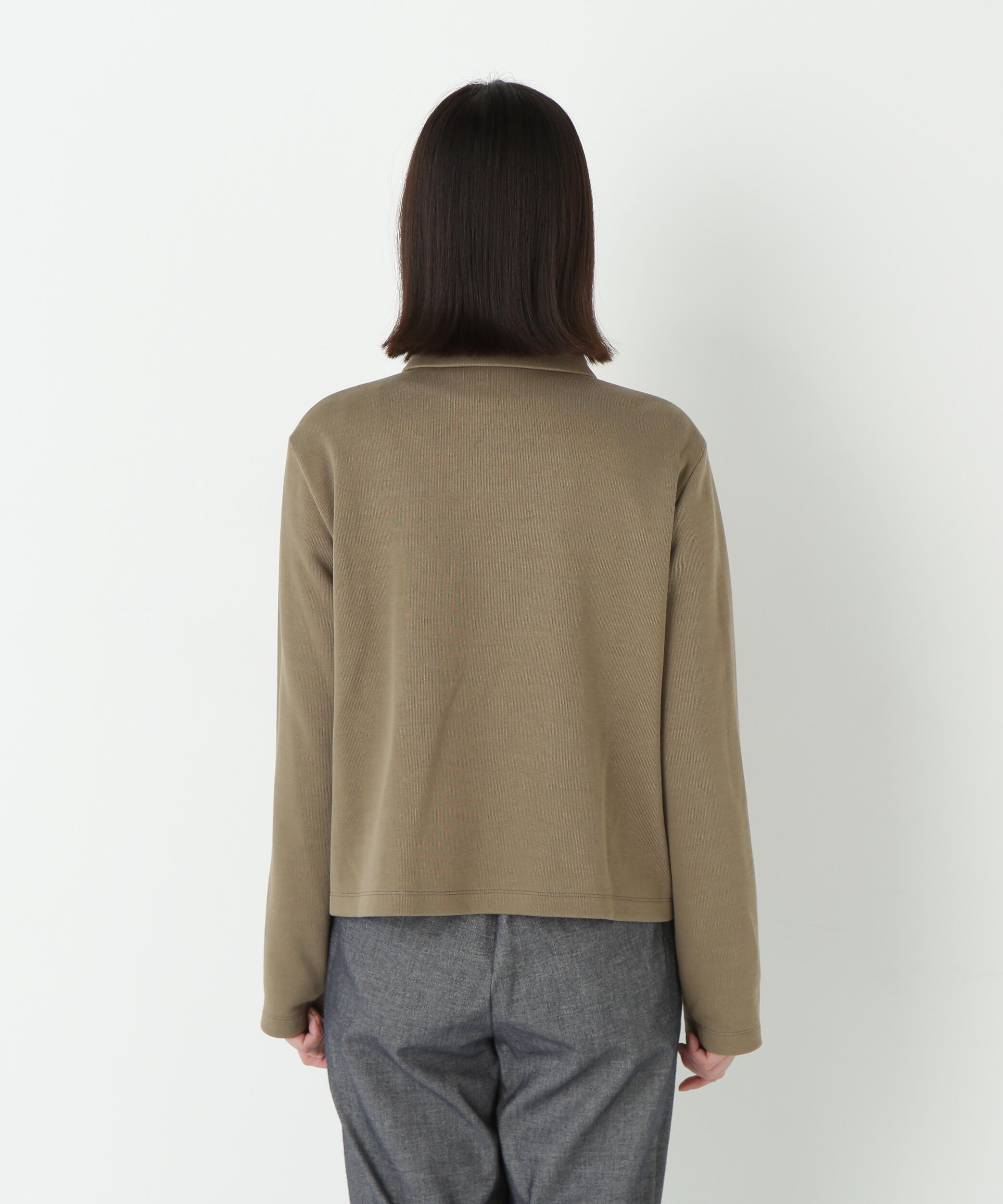  「◆リブダンボールニットステンカラーカーディガン」|Tシャツ・カットソー|