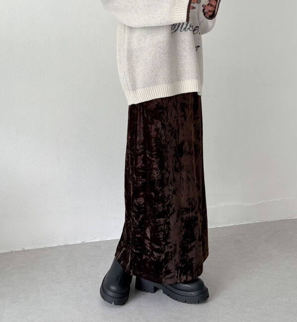 archives「クラッシュベロアタイトスカート」|スカート|