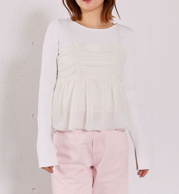 archives「アソートバルーンビスチェ&times;リブニットプルオーバーＳＥＴ」|カーディガン|