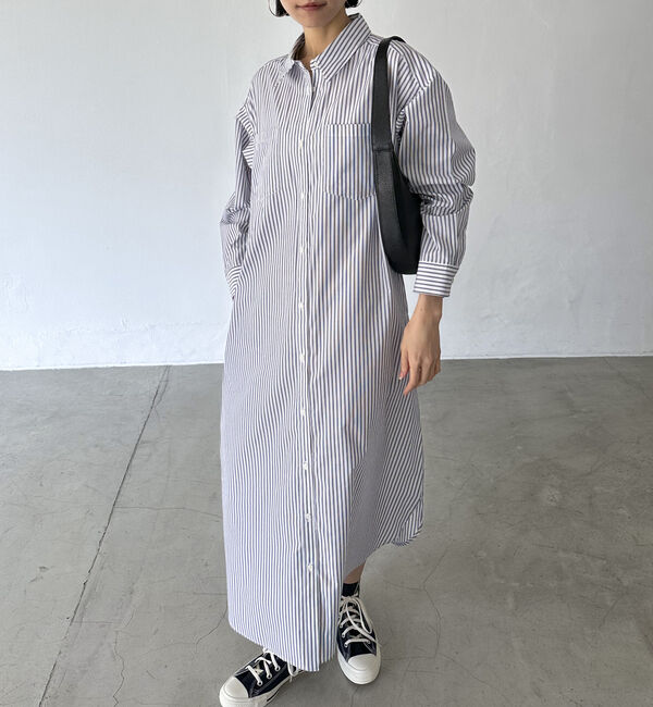 Doux archives「ストライプシャツワンピース」|ワンピース|