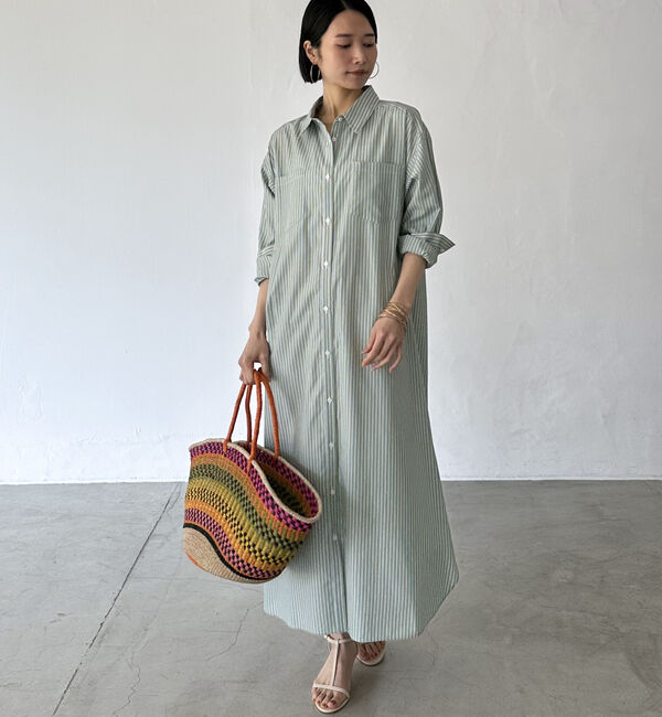 Doux archives「ストライプシャツワンピース」|ワンピース|