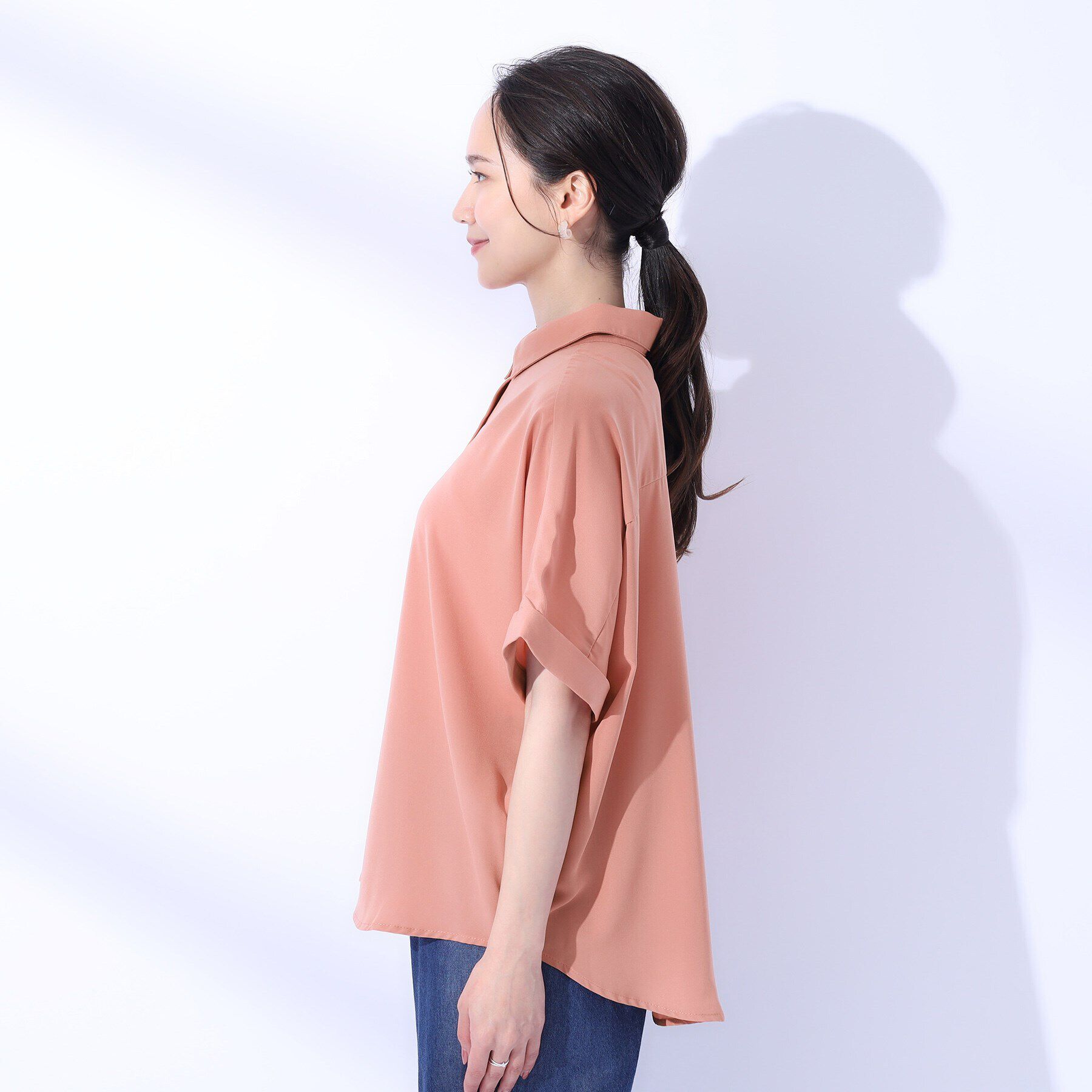 SHOO･LA･RUE「【洗える/プチプラ/無理せずキレイ】オンにもオフにも ドルマンスリーブ前開きシャツ」|シャツ・ブラウス|