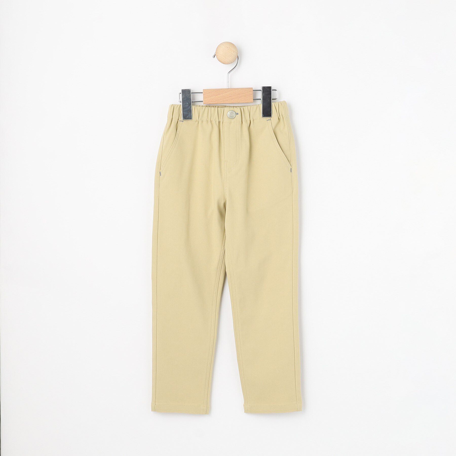 SHOO･LA･RUE「【100-150cm/洗える/男女兼用】ストレッチ カラースキニーパンツ」|その他|ベージュ(052)