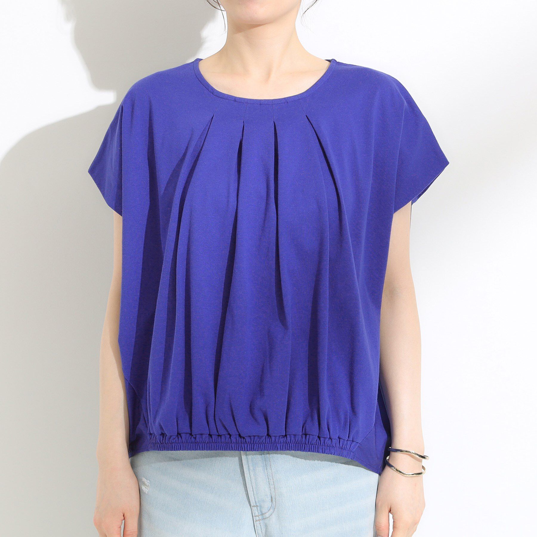 SHOO･LA･RUE「インせず決まる 異素材使い デザイントップス」|Tシャツ・カットソー|