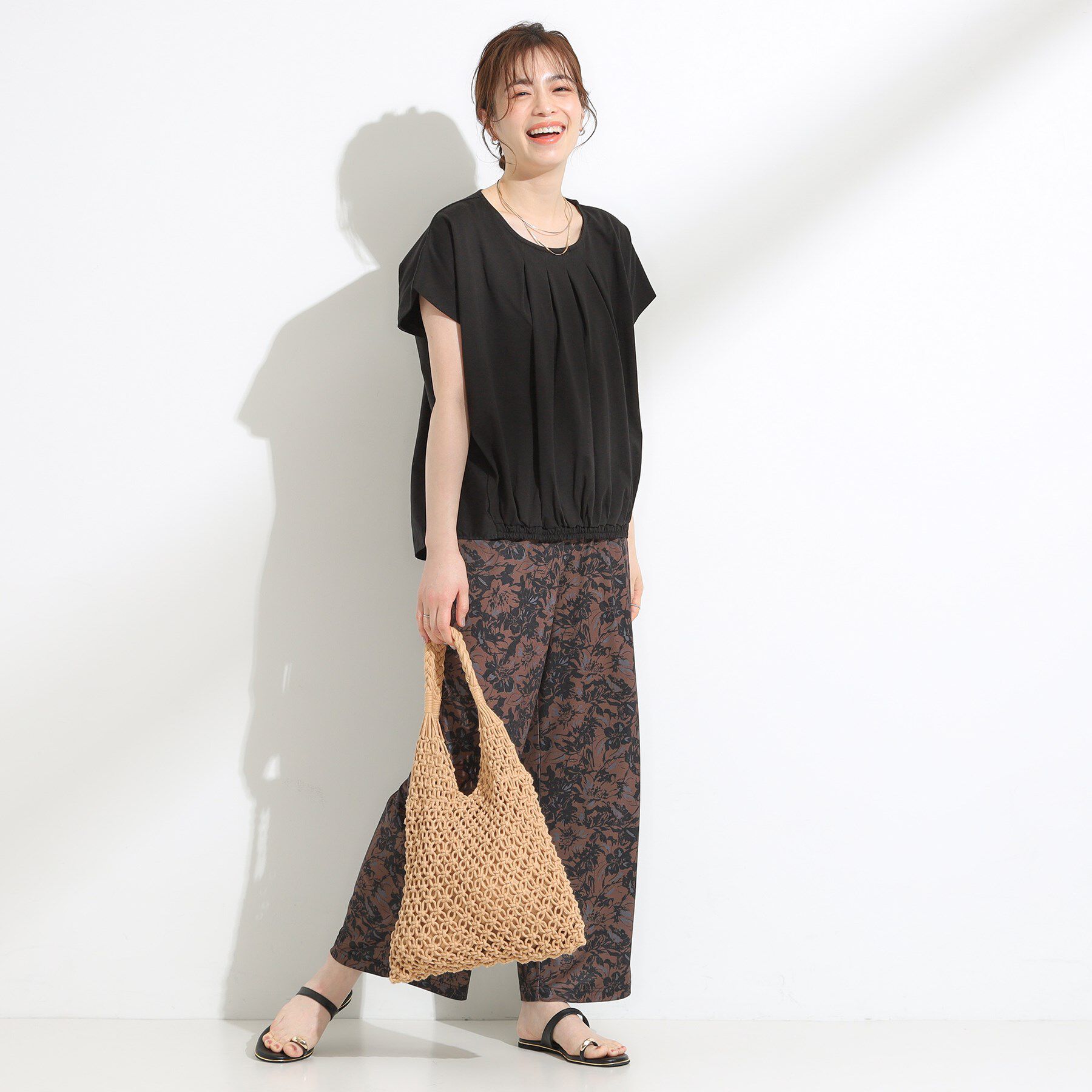 SHOO･LA･RUE「インせず決まる 異素材使い デザイントップス」|Tシャツ・カットソー|