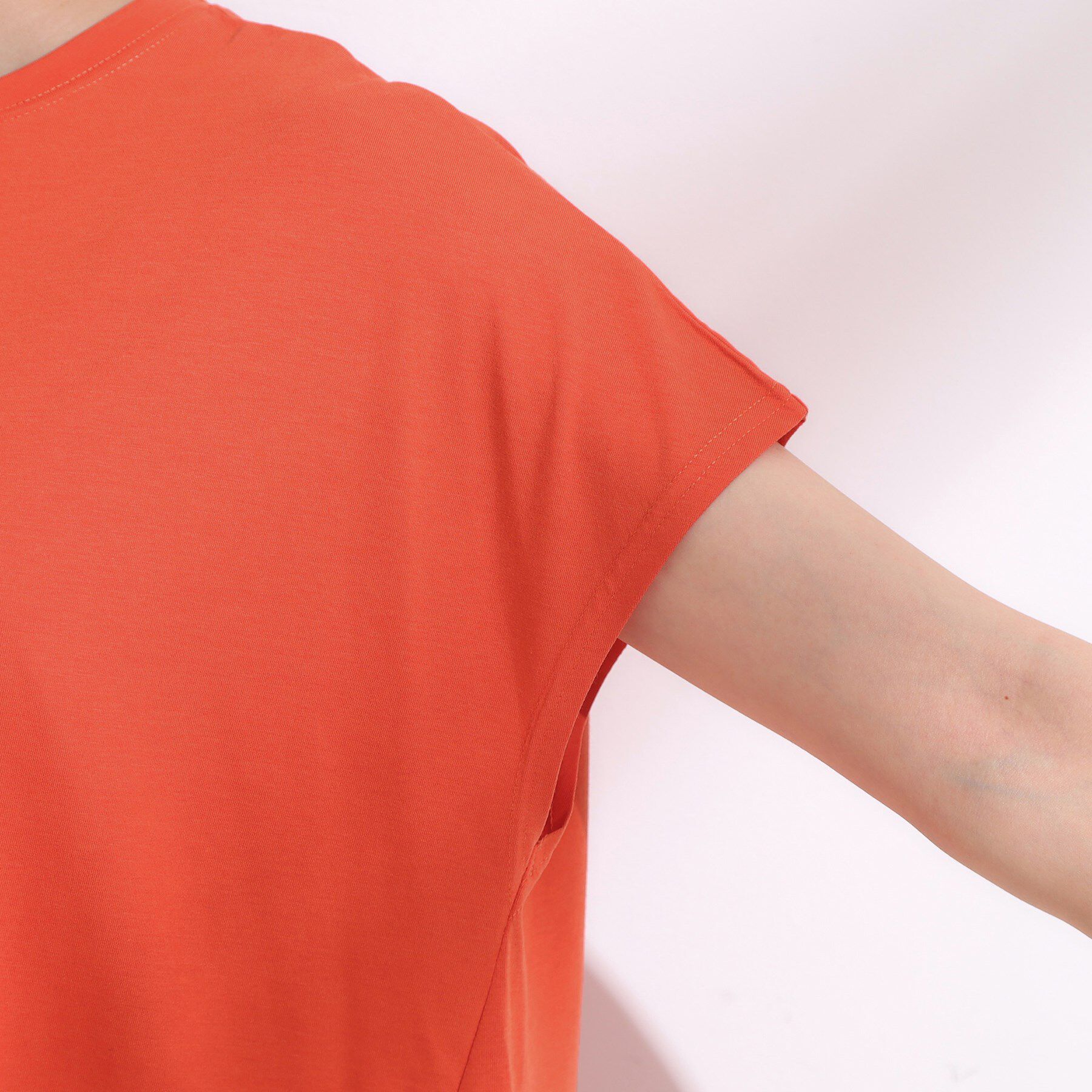 SHOO･LA･RUE「【ひんやり】裾が絞れる フレンチスリーブトップス」|Tシャツ・カットソー|