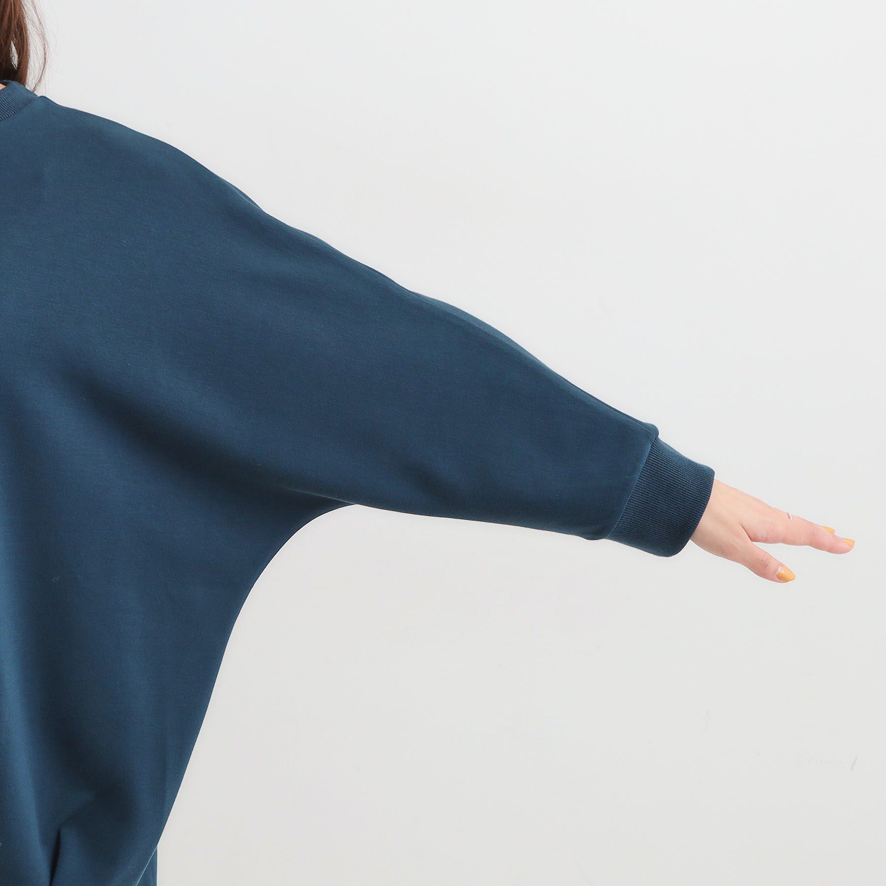 SHOO･LA･RUE「【S-LL/体型カバー】とろみ感が心地よい 裾タック ドルマンチュニック」|チュニック|