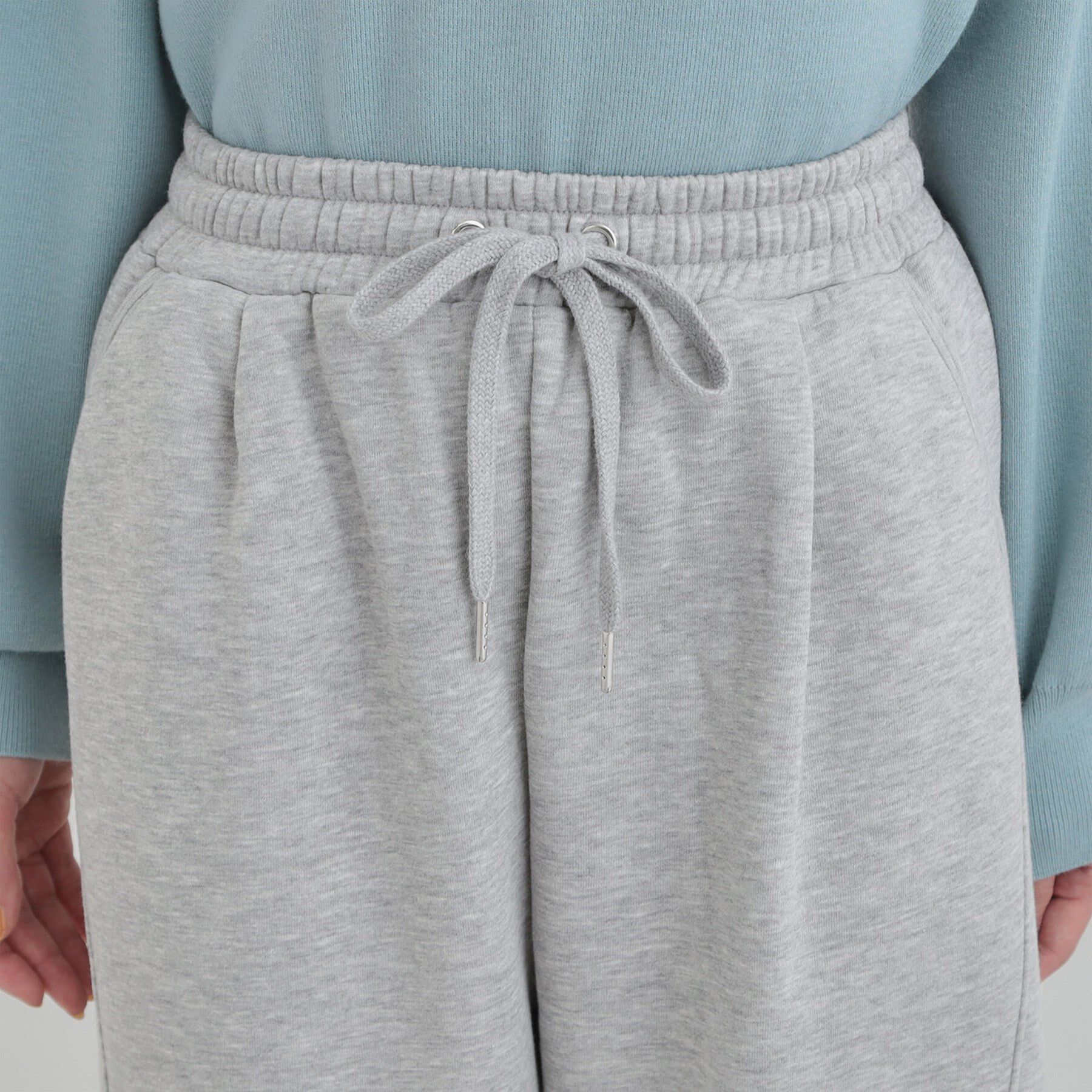 SHOO･LA･RUE「【洗濯機可/あったか/S-LL】裏起毛ストーン付き スウェットカーブパンツ」|その他|