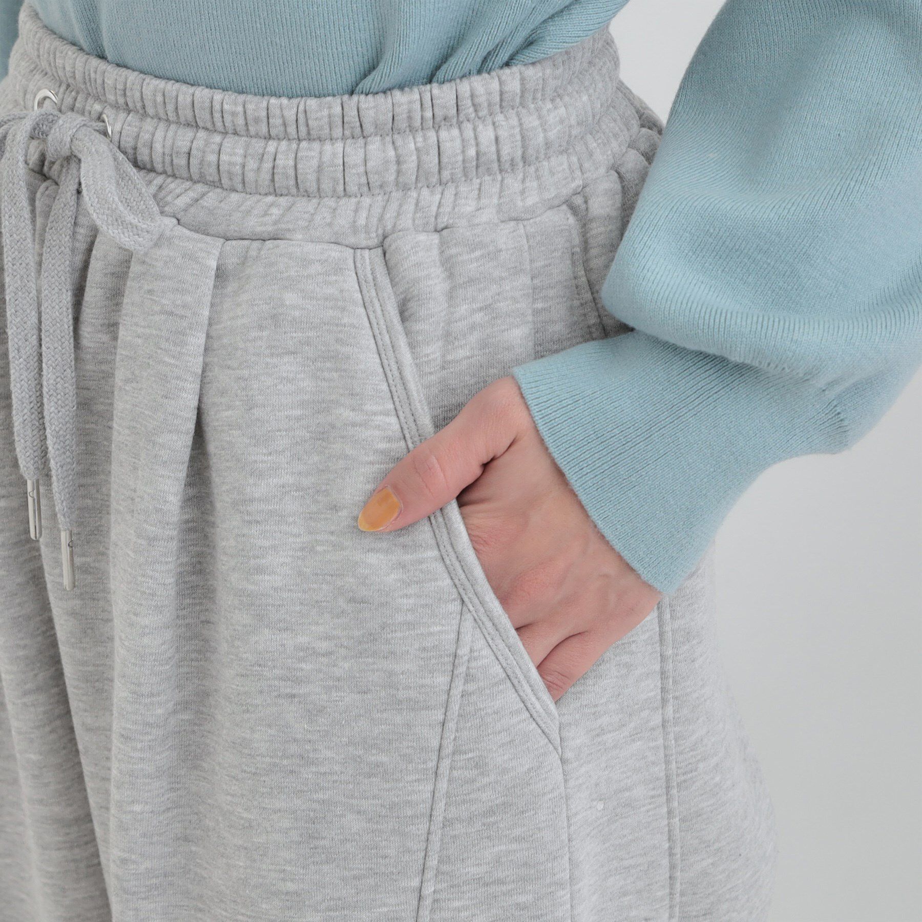 SHOO･LA･RUE「【洗濯機可/あったか/S-LL】裏起毛ストーン付き スウェットカーブパンツ」|その他|