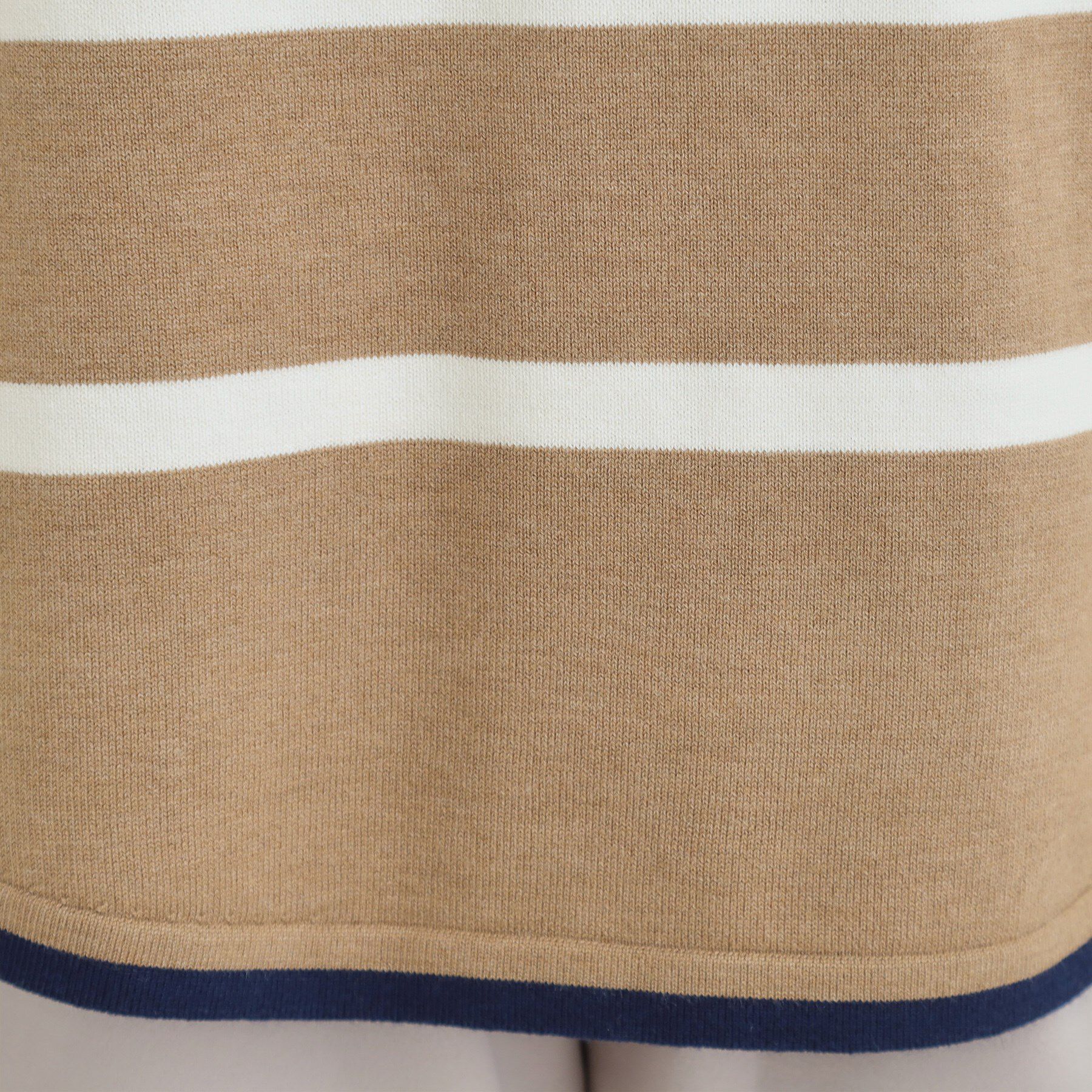 SHOO･LA･RUE「【洗濯機可/毛玉レス】春まで着られる 裾配色ボーダーニット」|ニット・セーター|