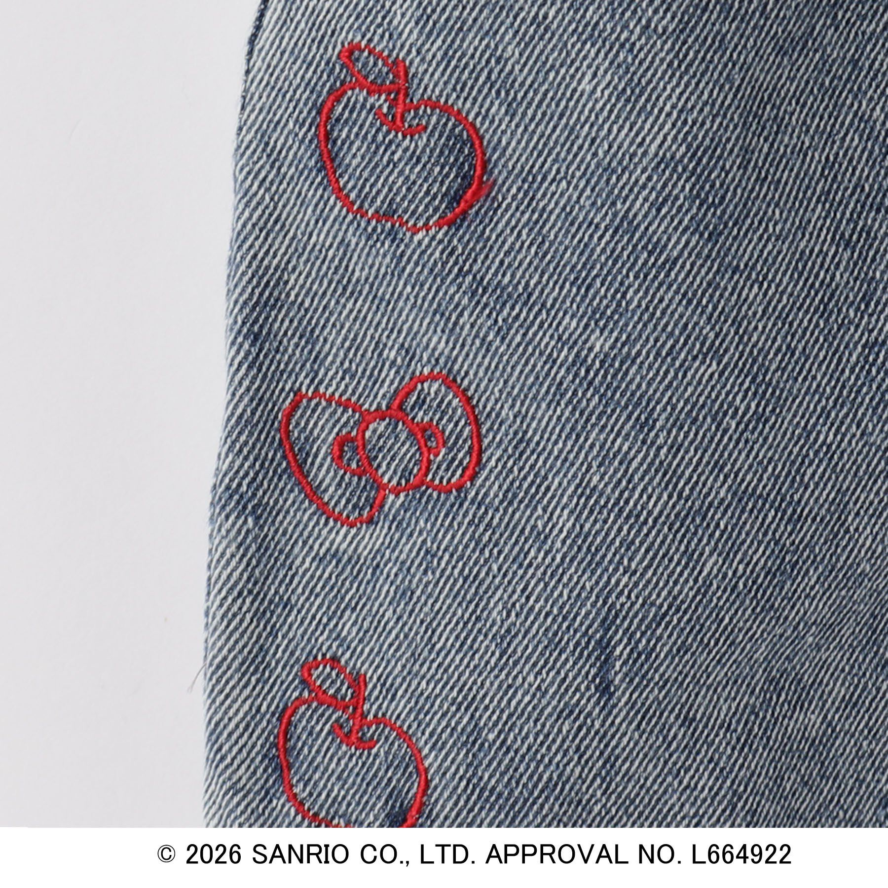 SHOO･LA･RUE「【サンリオキャラクターズ】ハローキティ刺繍デニムスカート」|スカート|