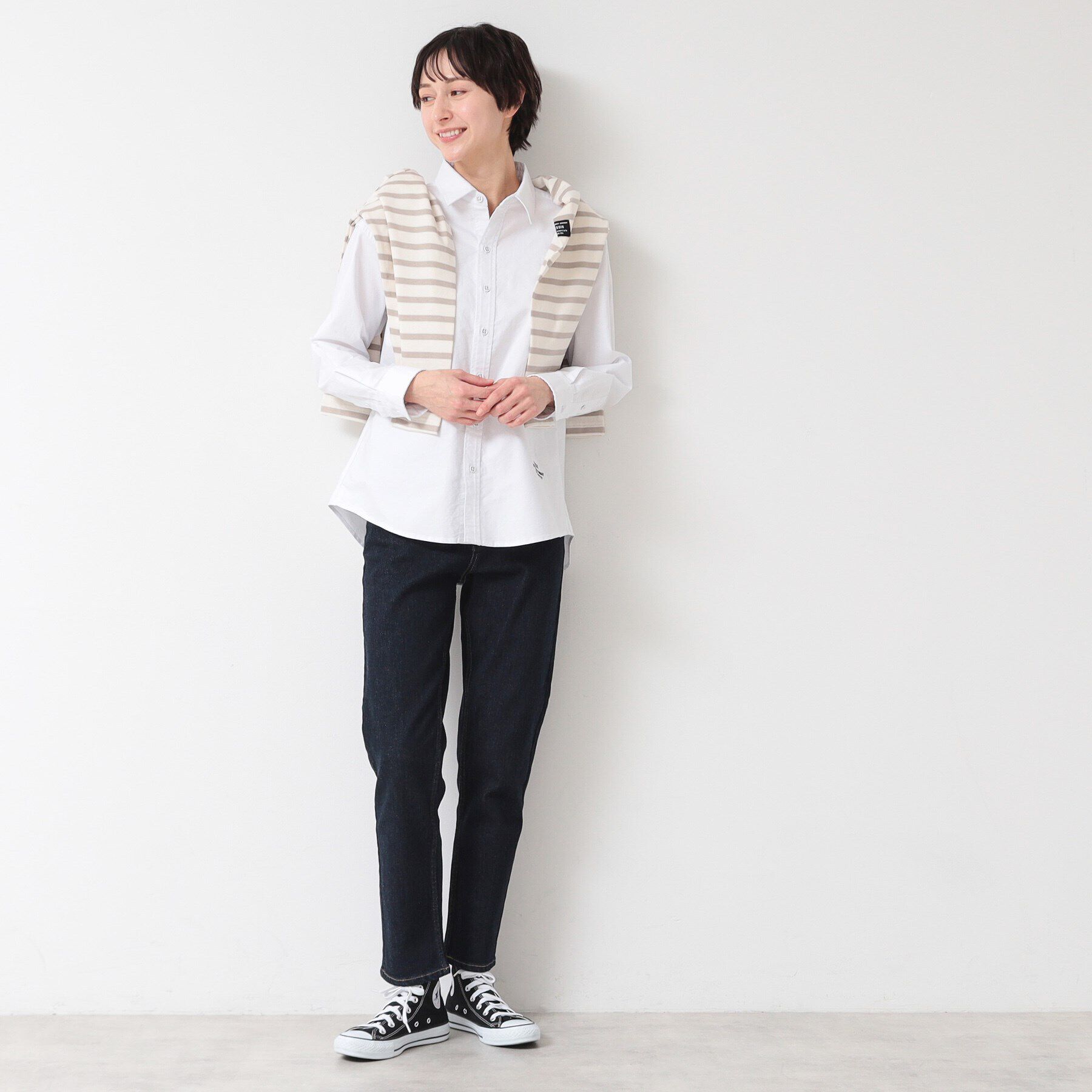 Dessin「【ユニセックス】刺繍入りオックスシャツ」|シャツ・ブラウス|