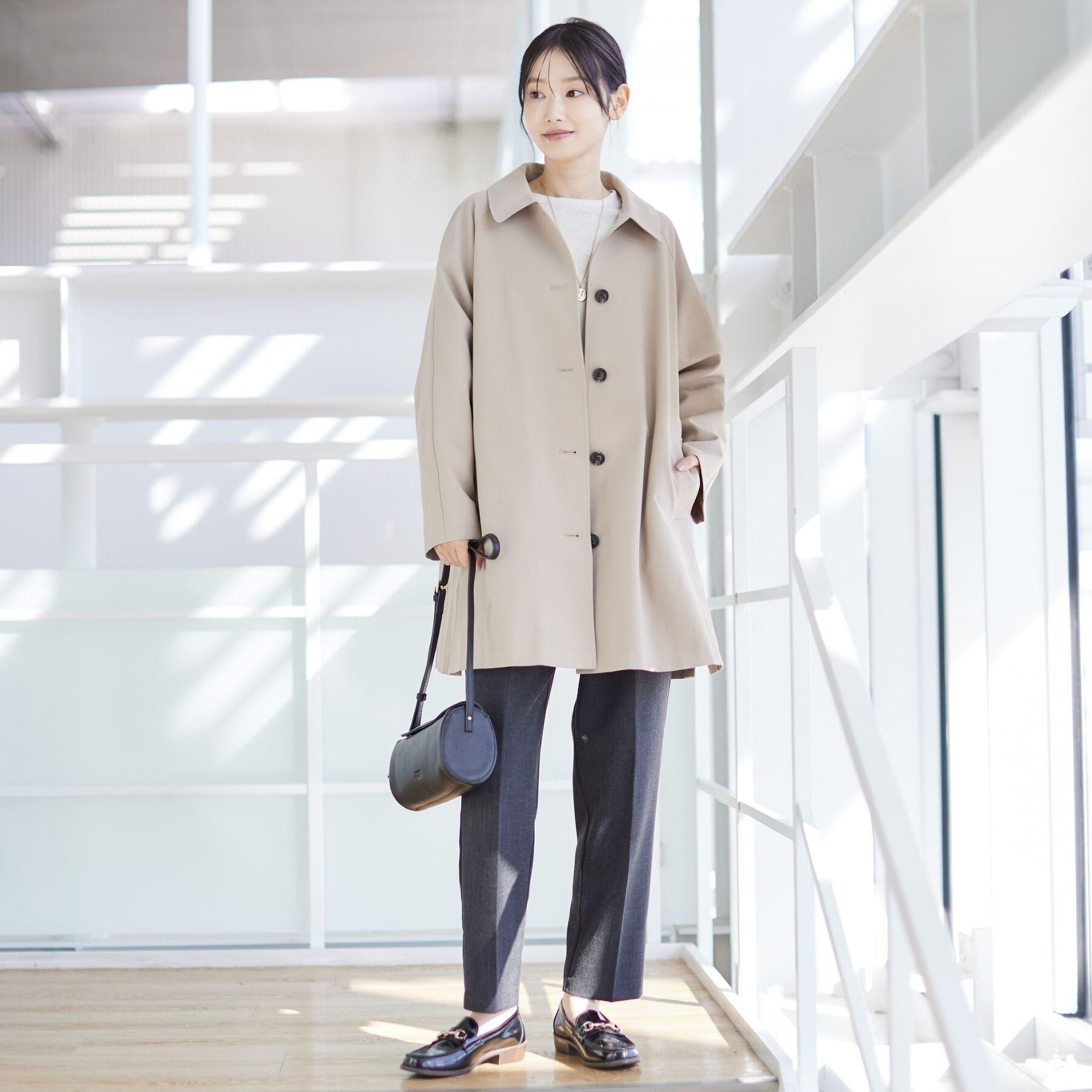 Dessin「【花粉ガード/撥水加工/洗える】ステンカラースプリングコート」|ステンカラーコート|