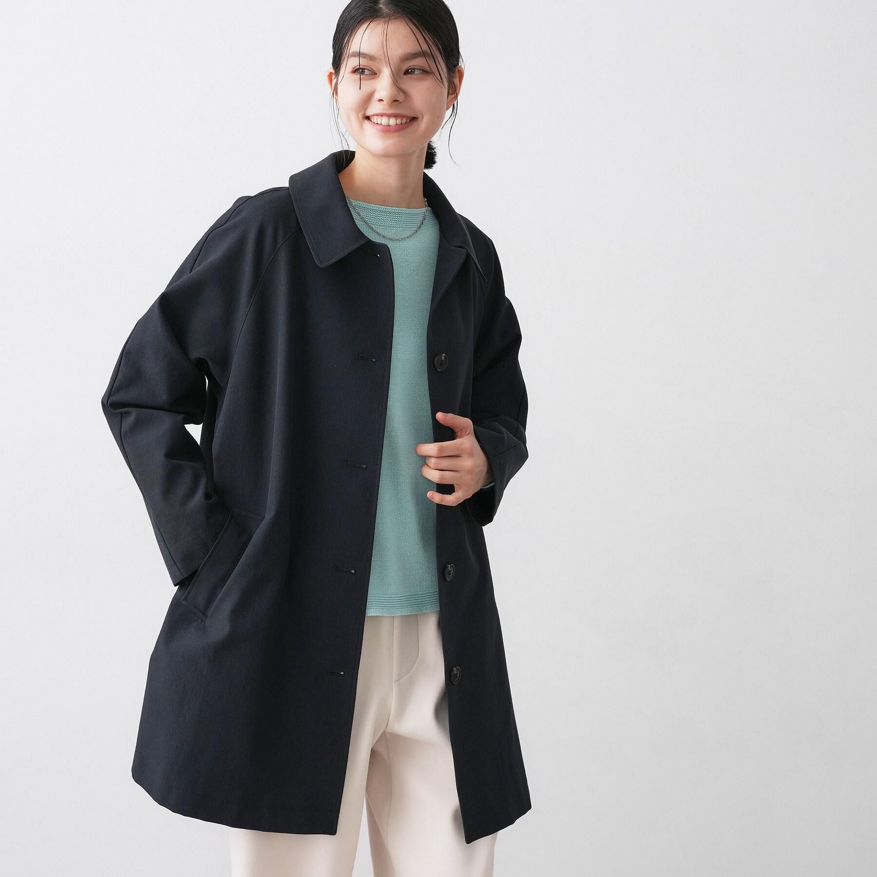 Dessin「【花粉ガード/撥水加工/洗える】ステンカラースプリングコート」|ステンカラーコート|ネイビー(094)