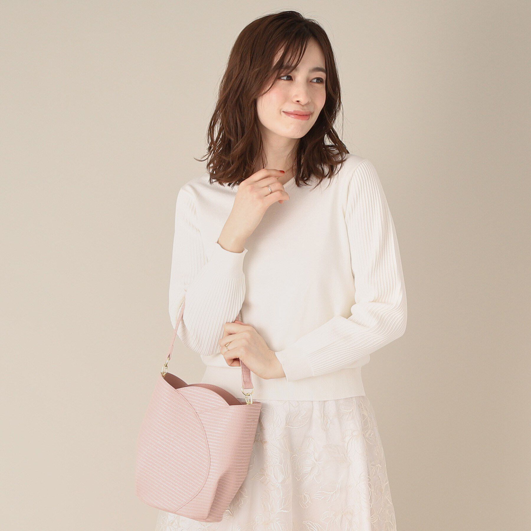 ITS&rsquo;DEMO「【アンチピリング／洗濯機OK】袖編地変化ニット」|ニット・セーター|