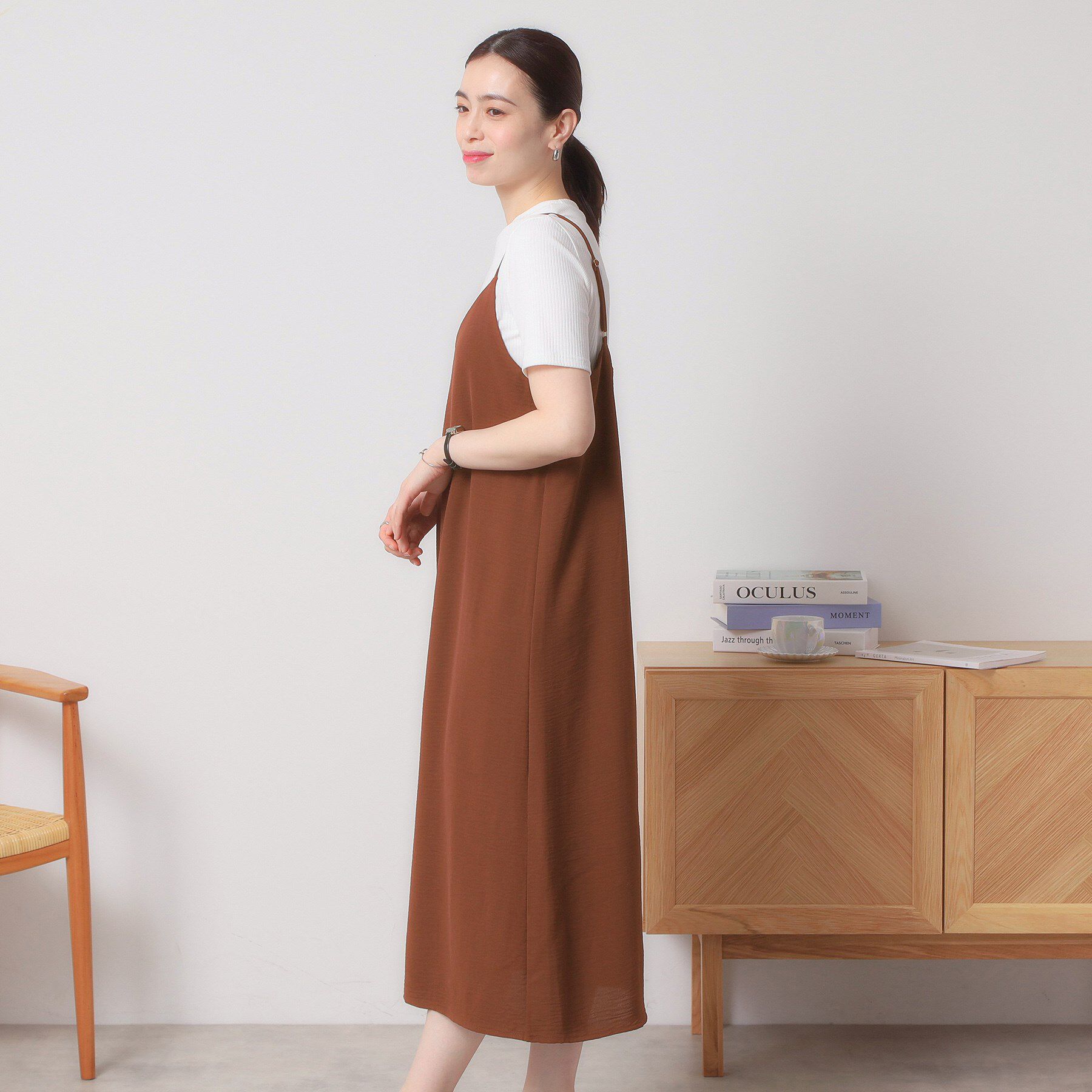 ITS&rsquo;DEMO「【接触冷感／吸水速乾／洗濯機OK／イージーケア】ジレ&times;キャミワンピースセット＜ラク服シリーズ＞」|ワンピース|