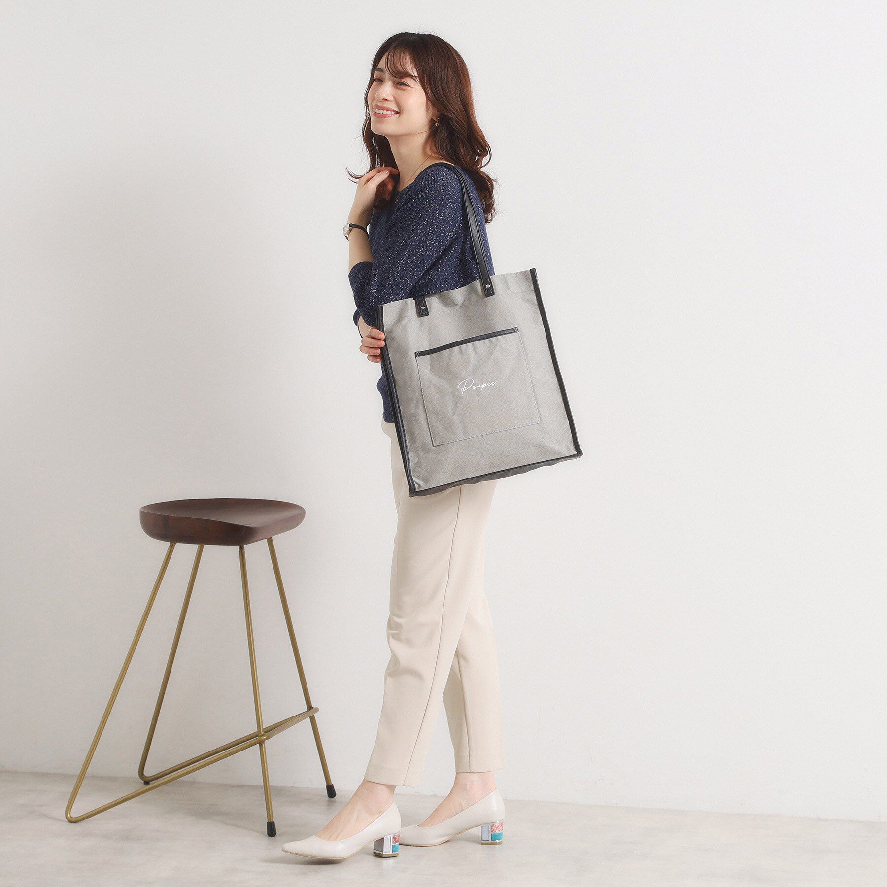 ITS&rsquo;DEMO「【推し活／A4対応】合皮パイピングキャンバストート」|トートバッグ|