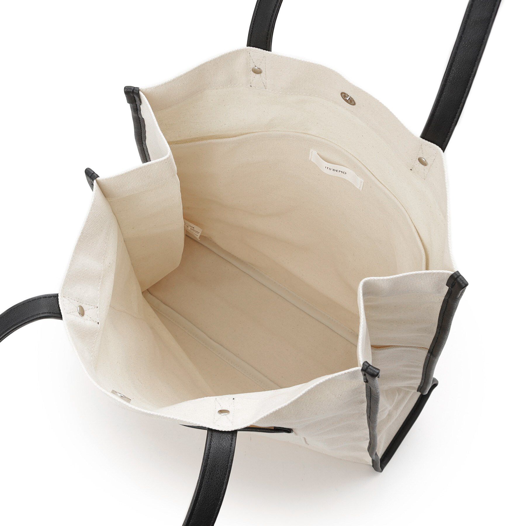 ITS&rsquo;DEMO「【推し活／A4対応】合皮パイピングキャンバストート」|トートバッグ|