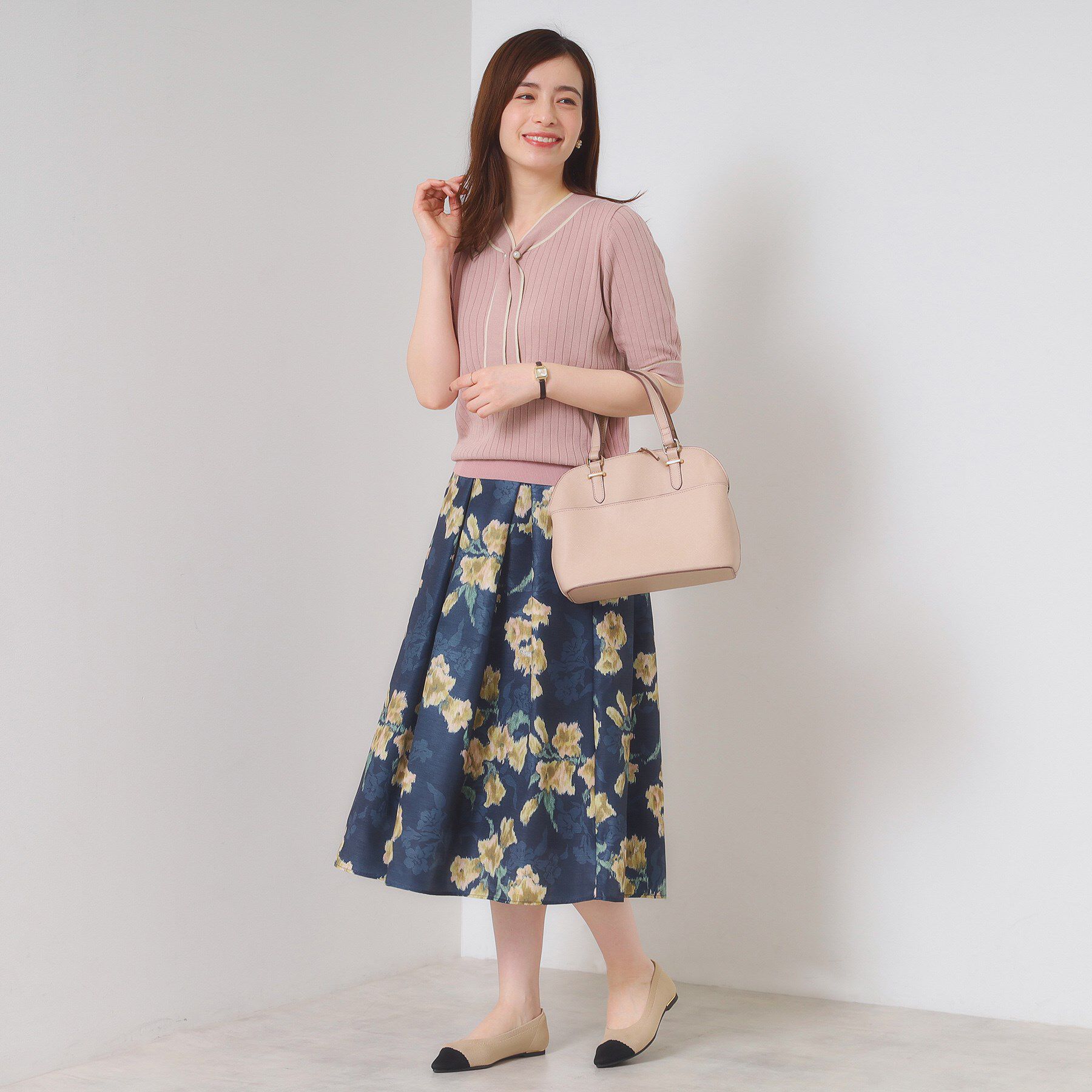 ITS&rsquo;DEMO「【手洗い可】配色ボウタイニット」|ニット・セーター|