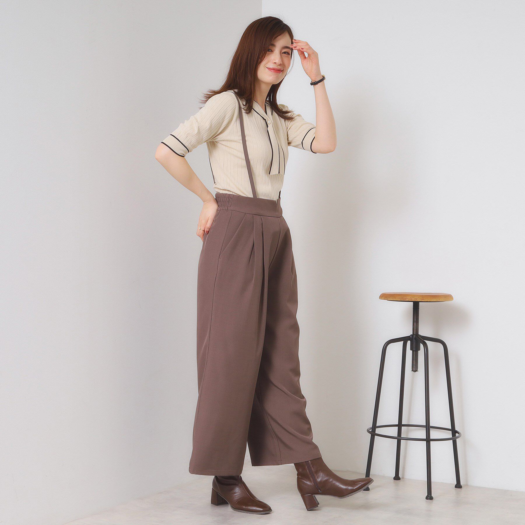 ITS&rsquo;DEMO「【手洗い可】配色ボウタイニット」|ニット・セーター|