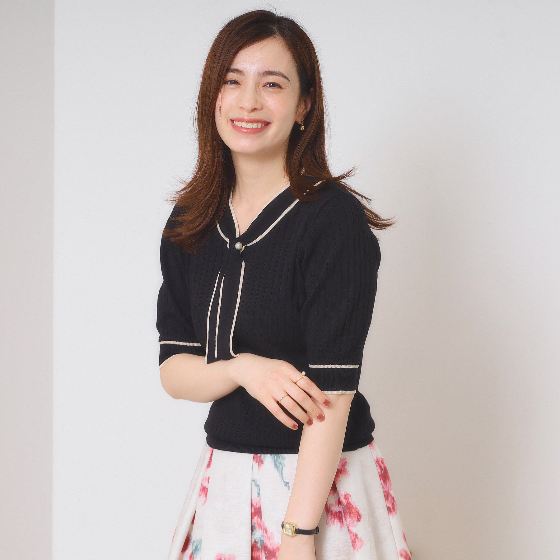 ITS&rsquo;DEMO「【手洗い可】配色ボウタイニット」|ニット・セーター|